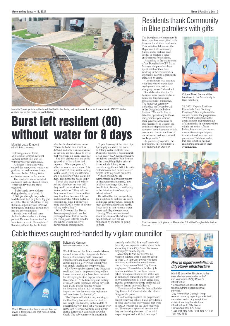 Randburg Sun 12 January 2024 page 3