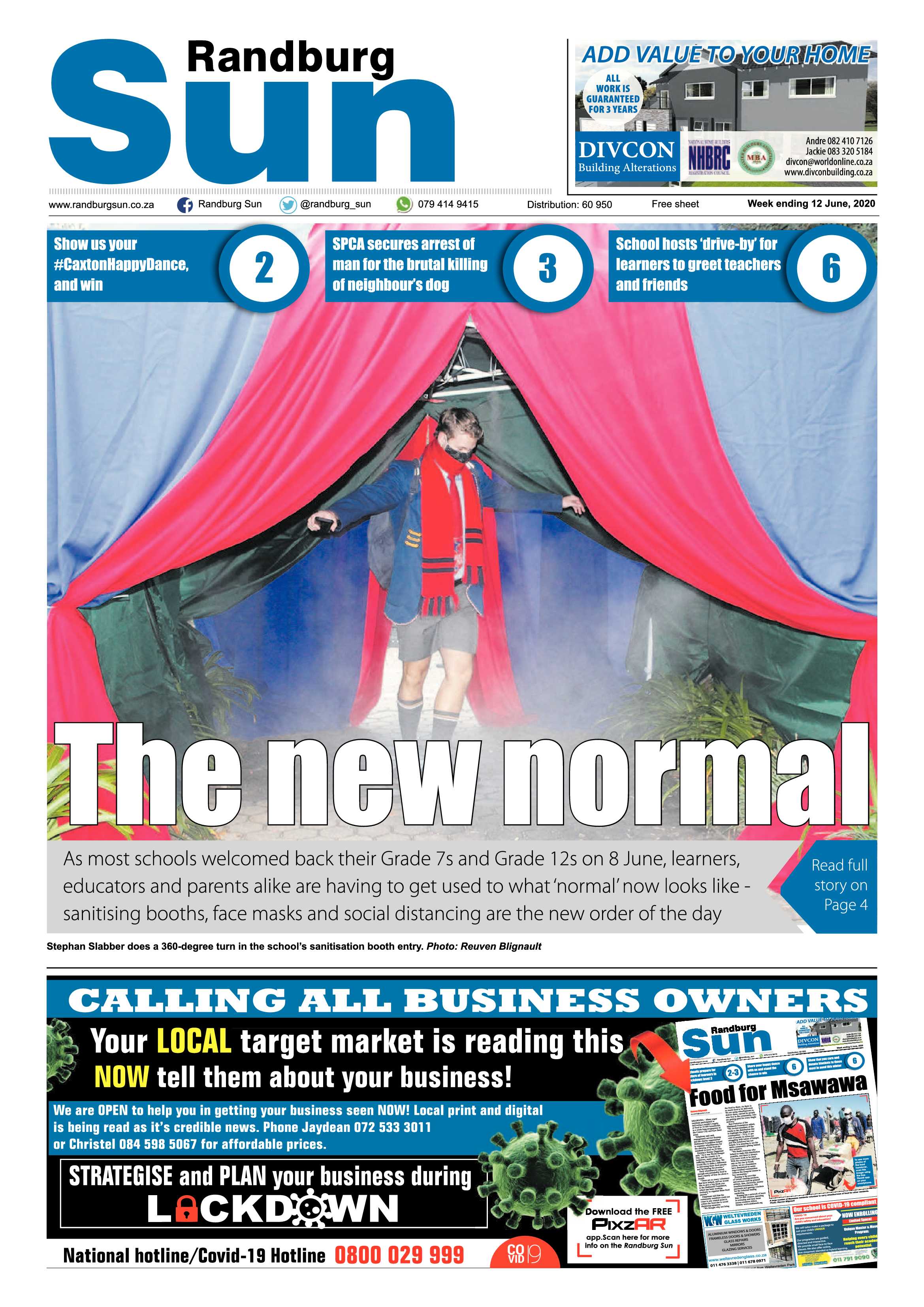 Randburg Sun 12 June 2020 page 1
