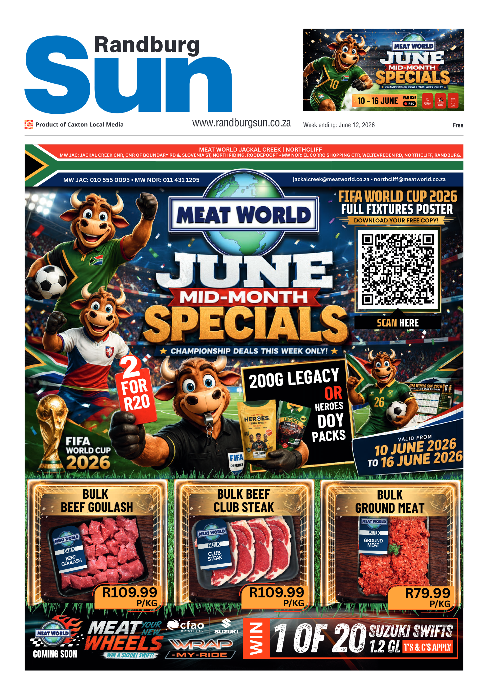 Randburg Sun 12 June 2026 page 1