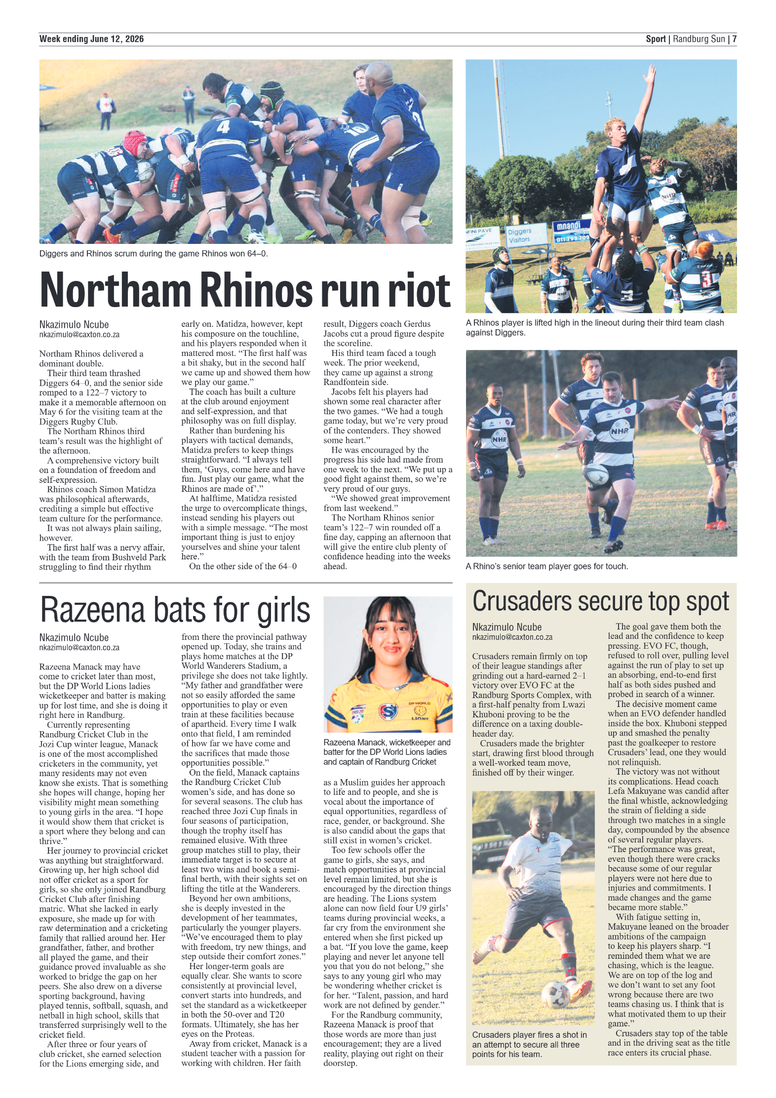 Randburg Sun 12 June 2026 page 9