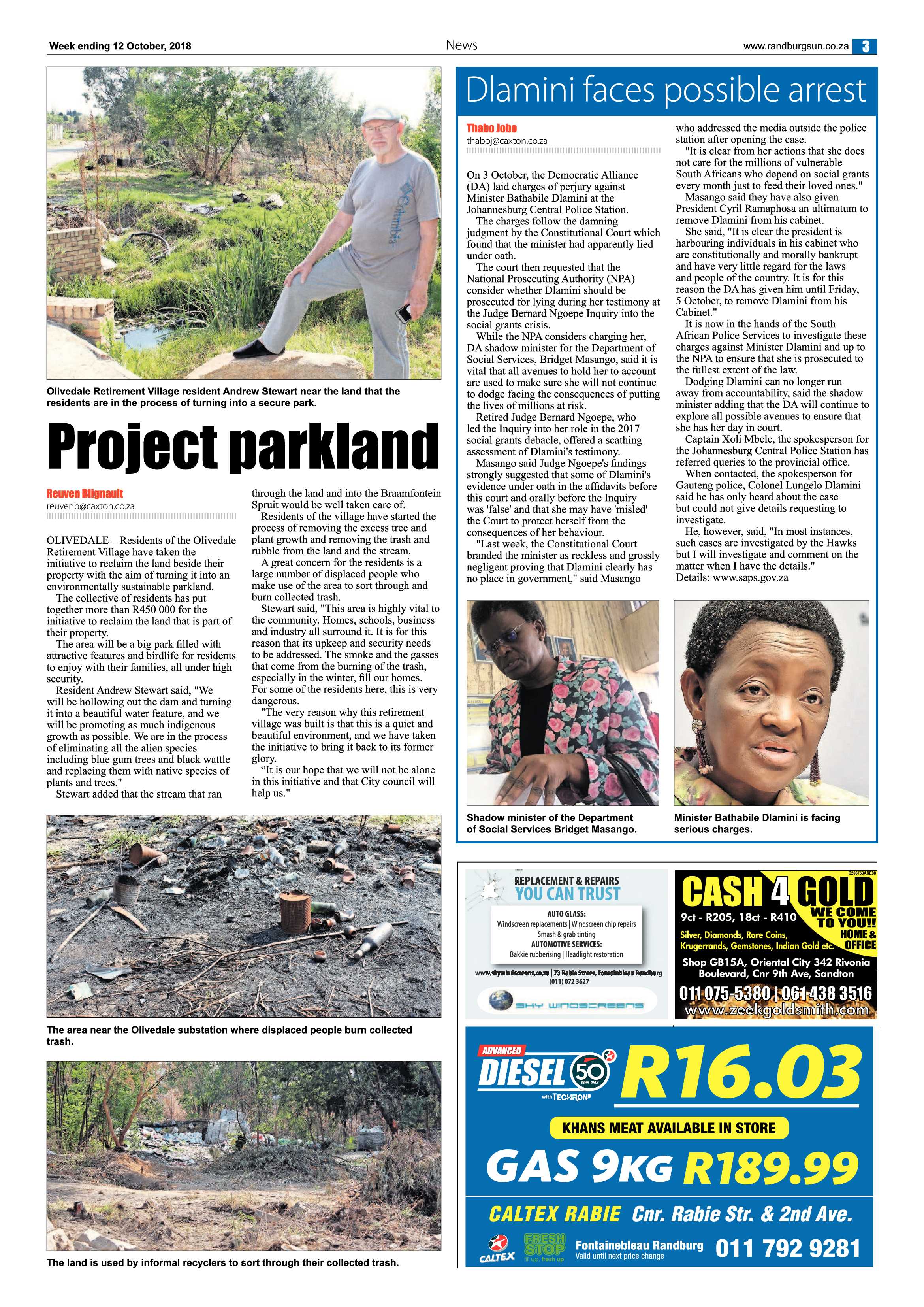 Randburg Sun 12 October 2018 page 3