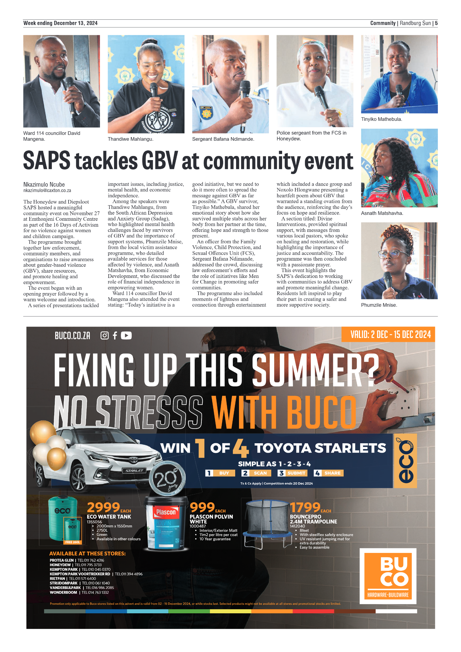 Randburg Sun 13 December 2024 page 5