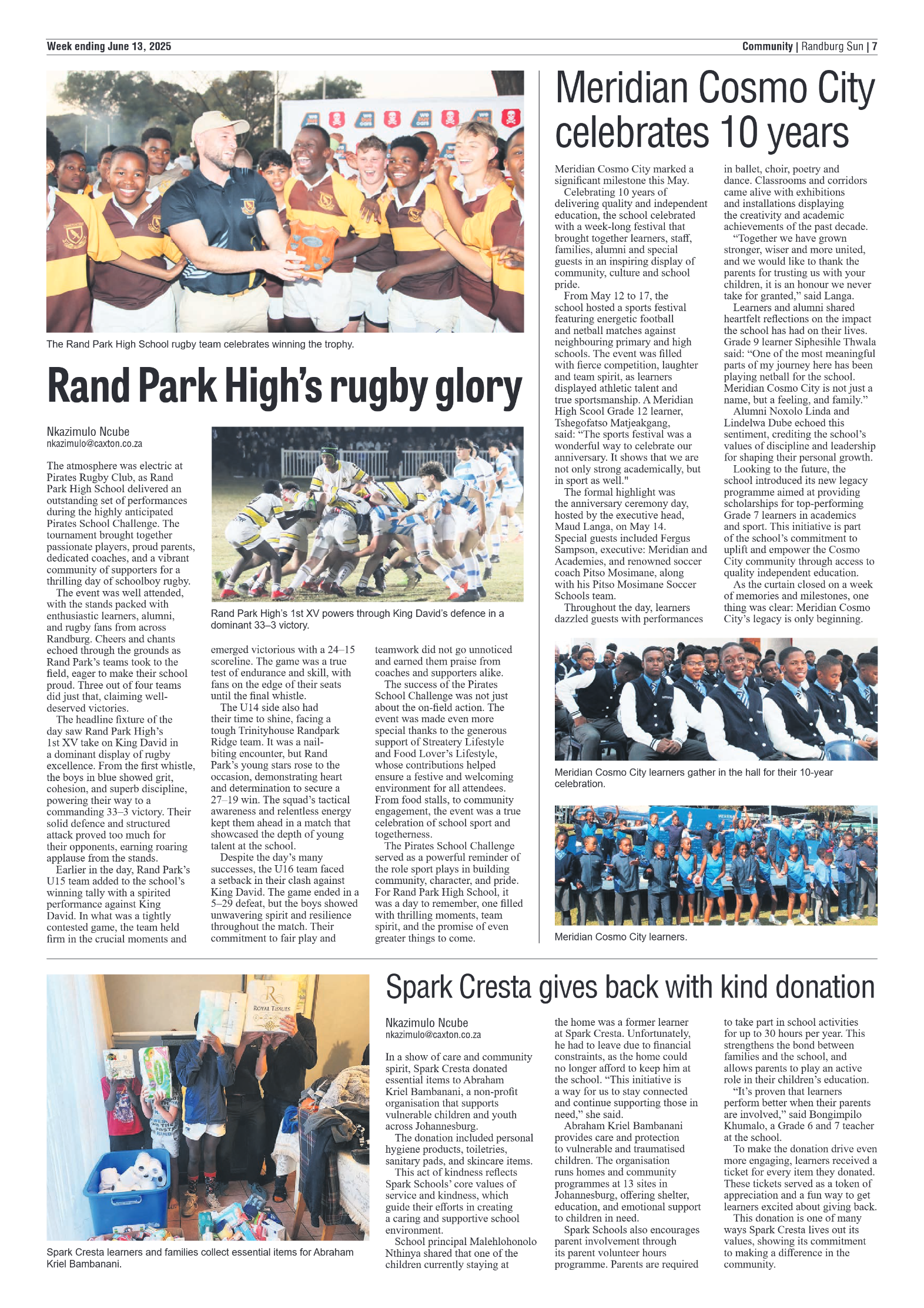 Randburg Sun 13 June 2025 page 9