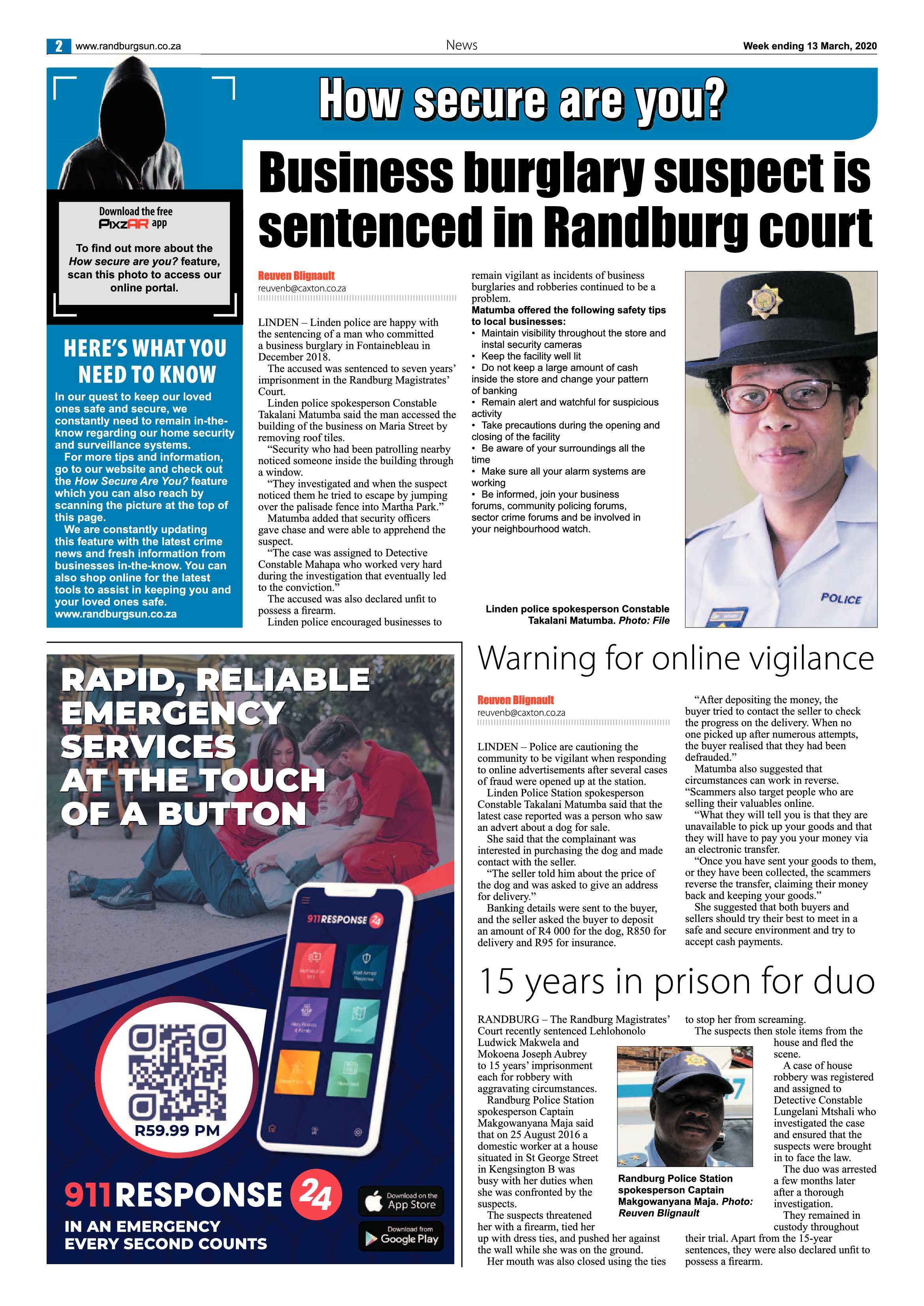 Randburg Sun 13 March 2020 page 2