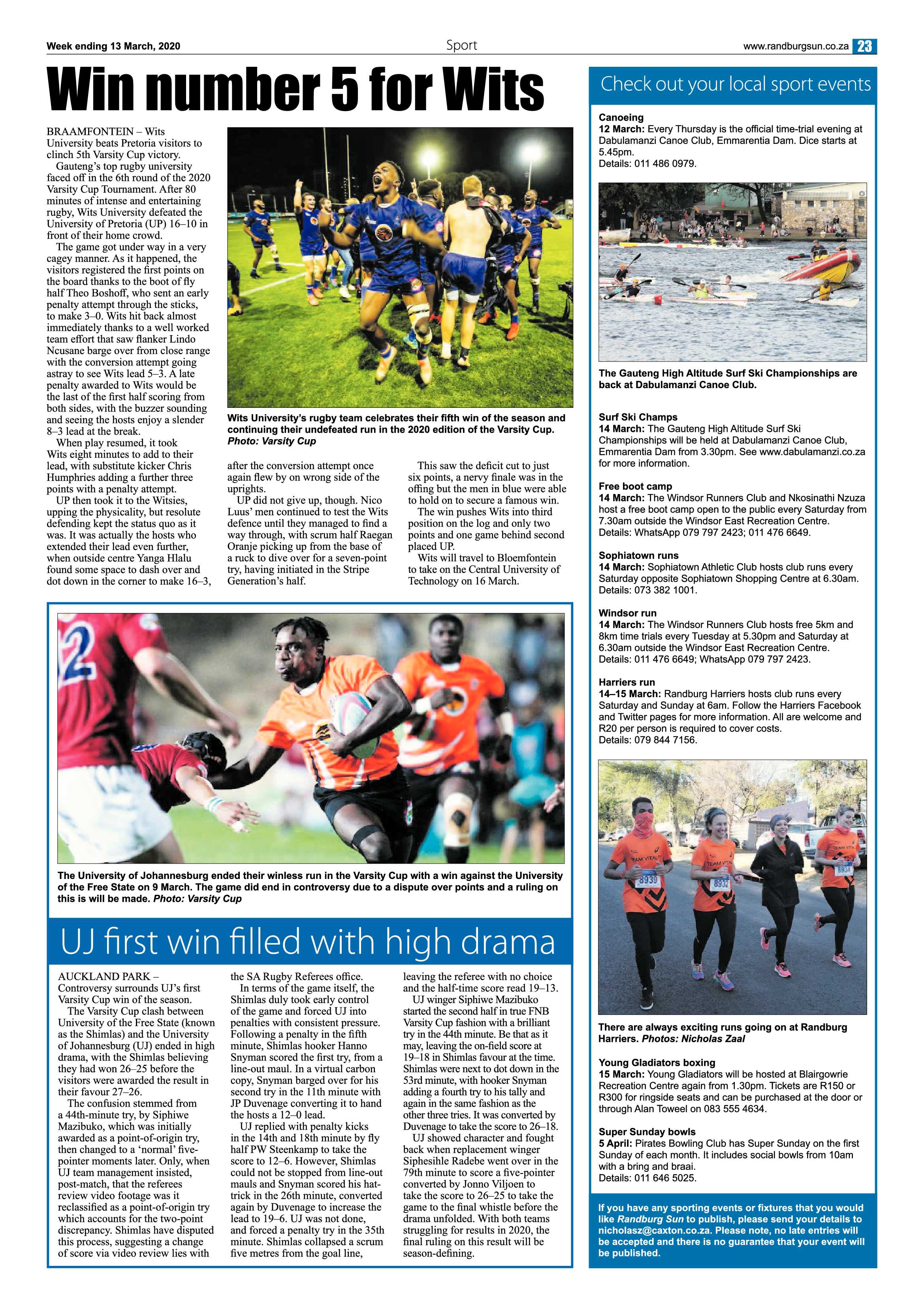 Randburg Sun 13 March 2020 page 23