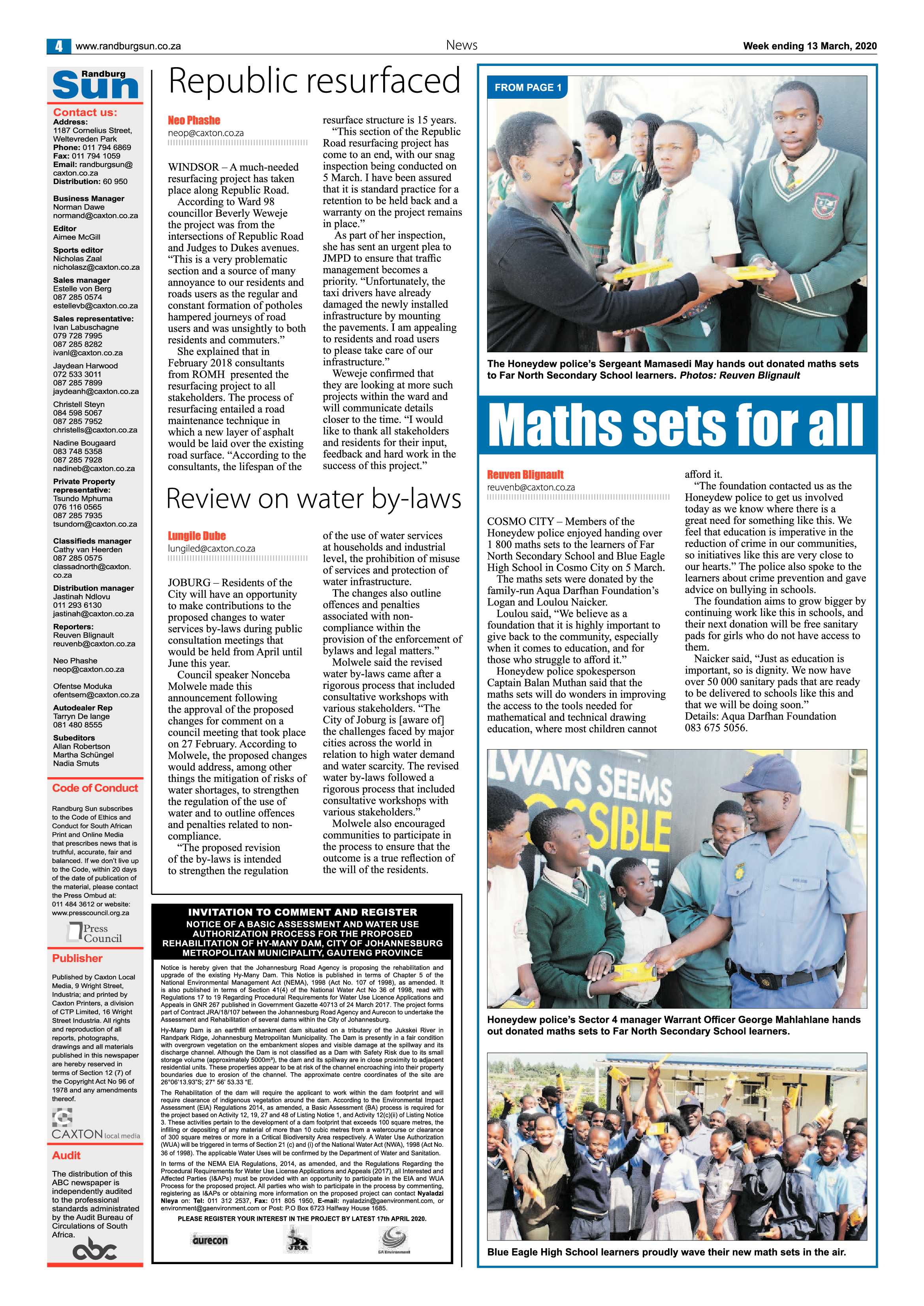 Randburg Sun 13 March 2020 page 4