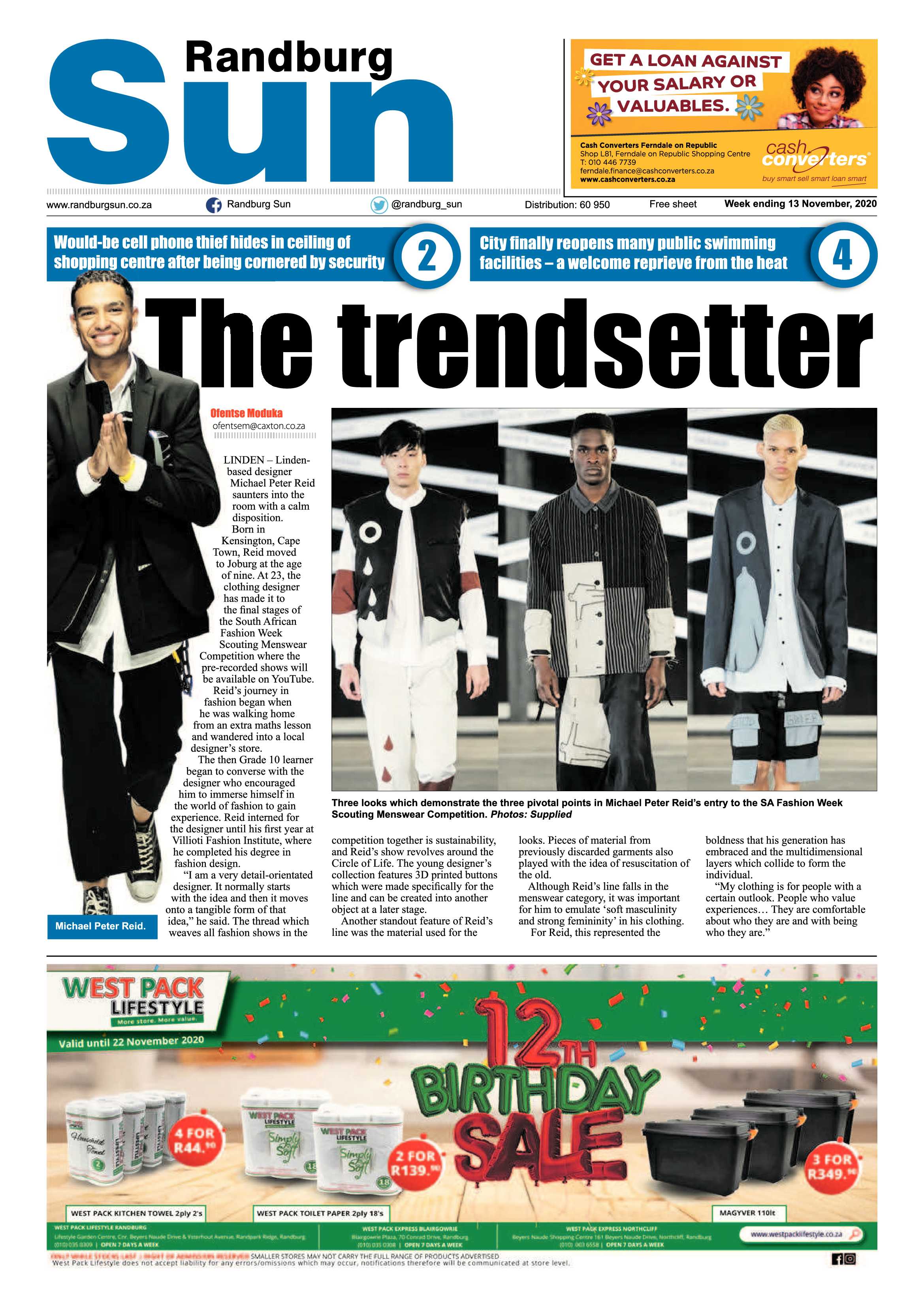 Randburg Sun 13 November 2020 page 1