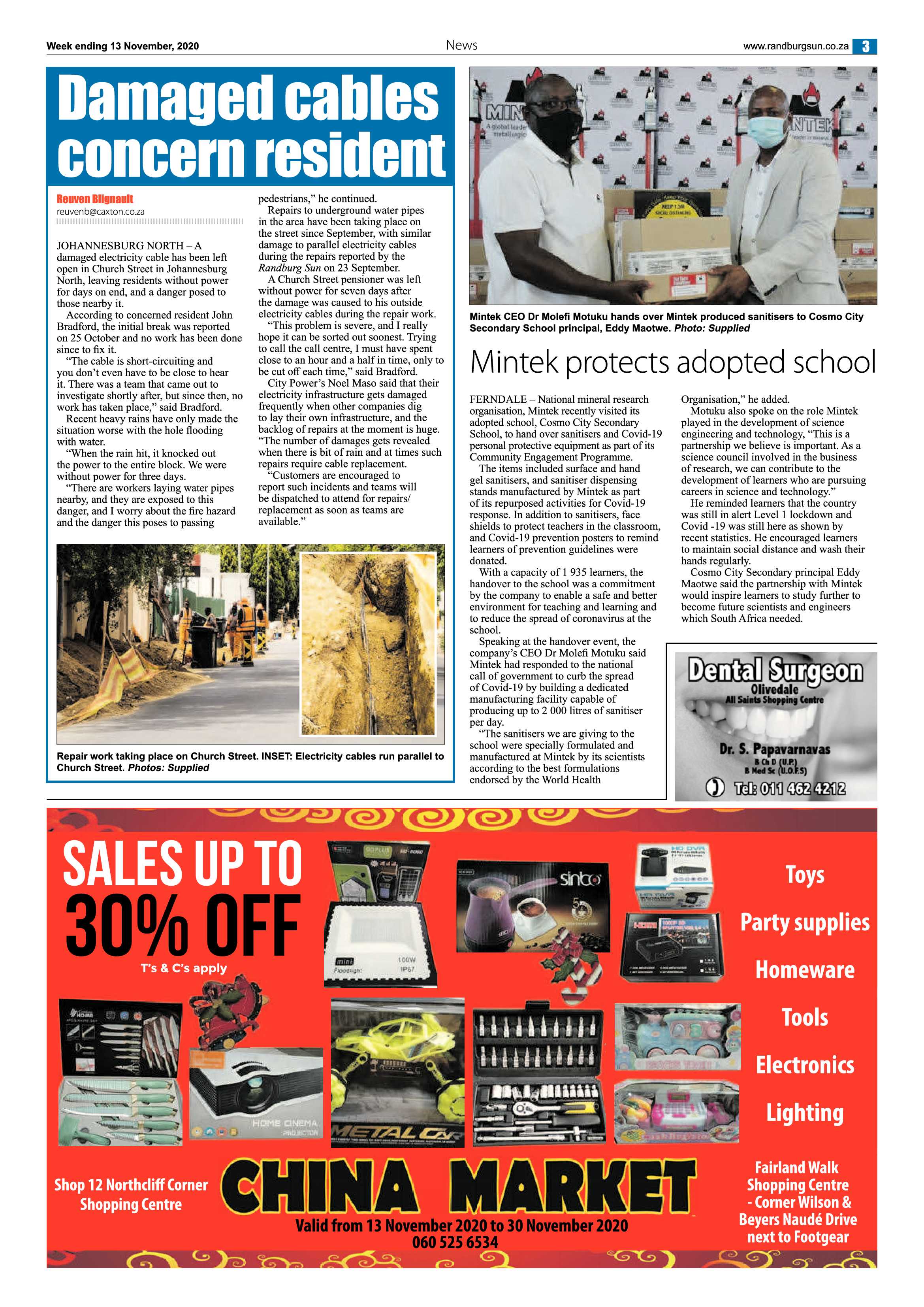 Randburg Sun 13 November 2020 page 3