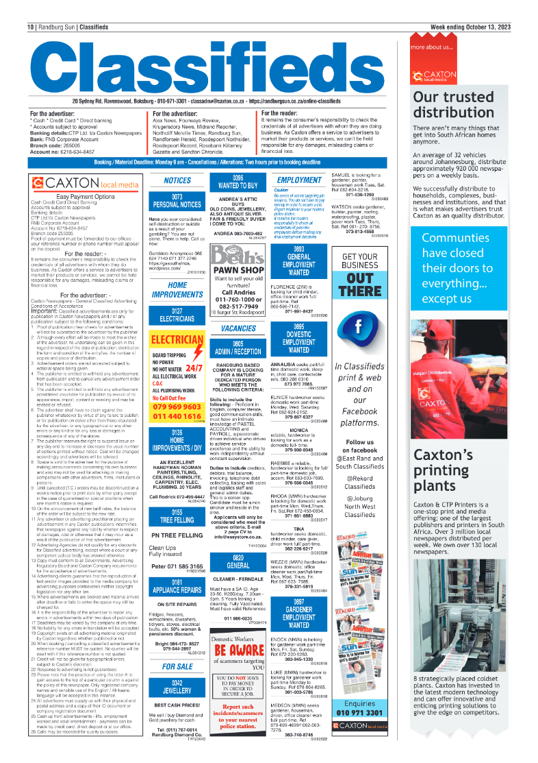 Randburg Sun 13 October 2023 page 10