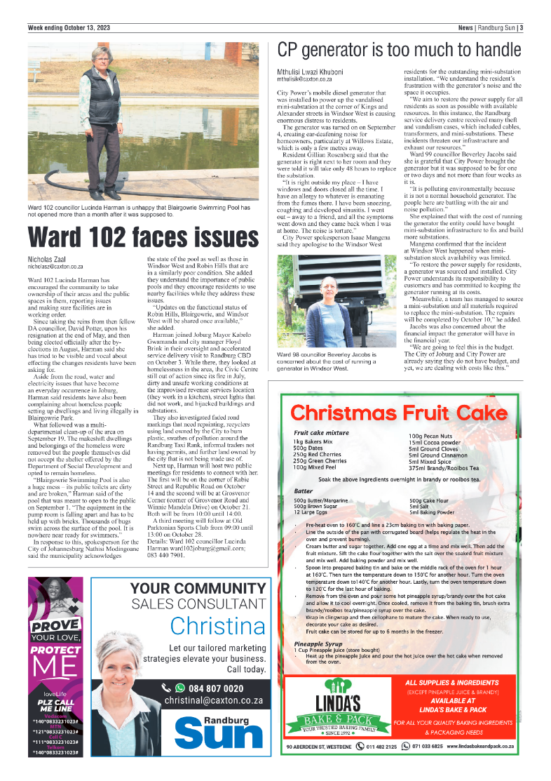 Randburg Sun 13 October 2023 page 3