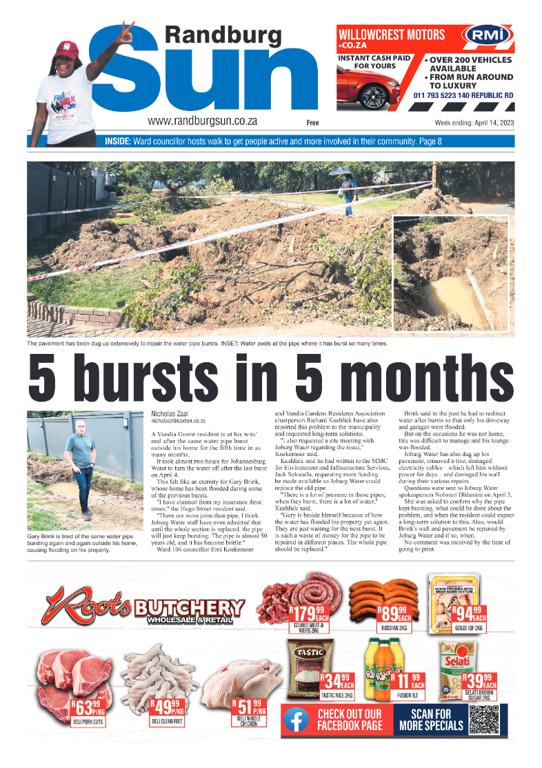 Randburg Sun 14 April 2023 page 1