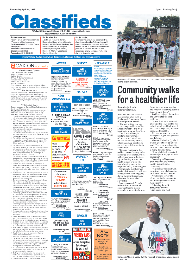 Randburg Sun 14 April 2023 page 11