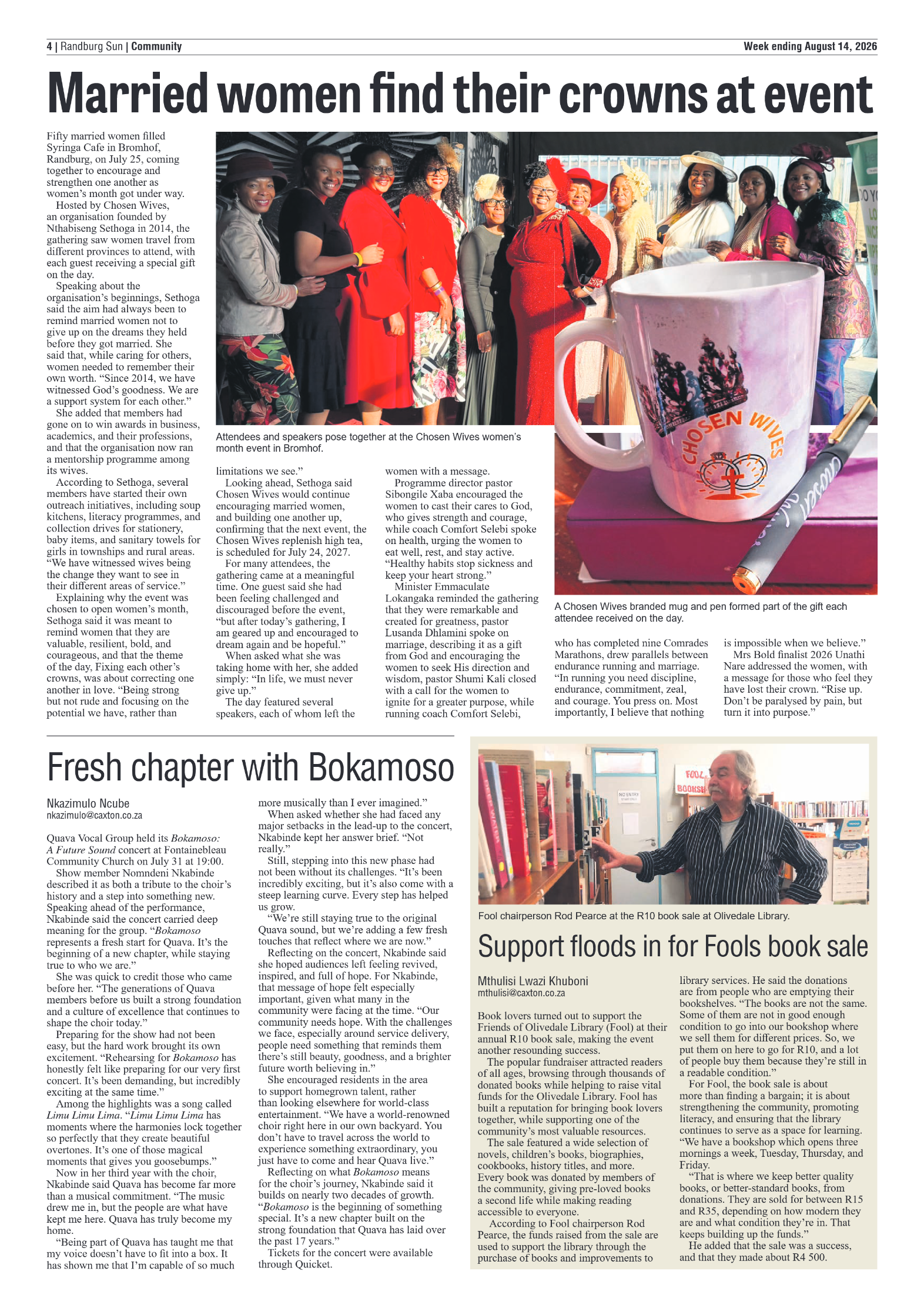 Randburg Sun 14 August 2026 page 4