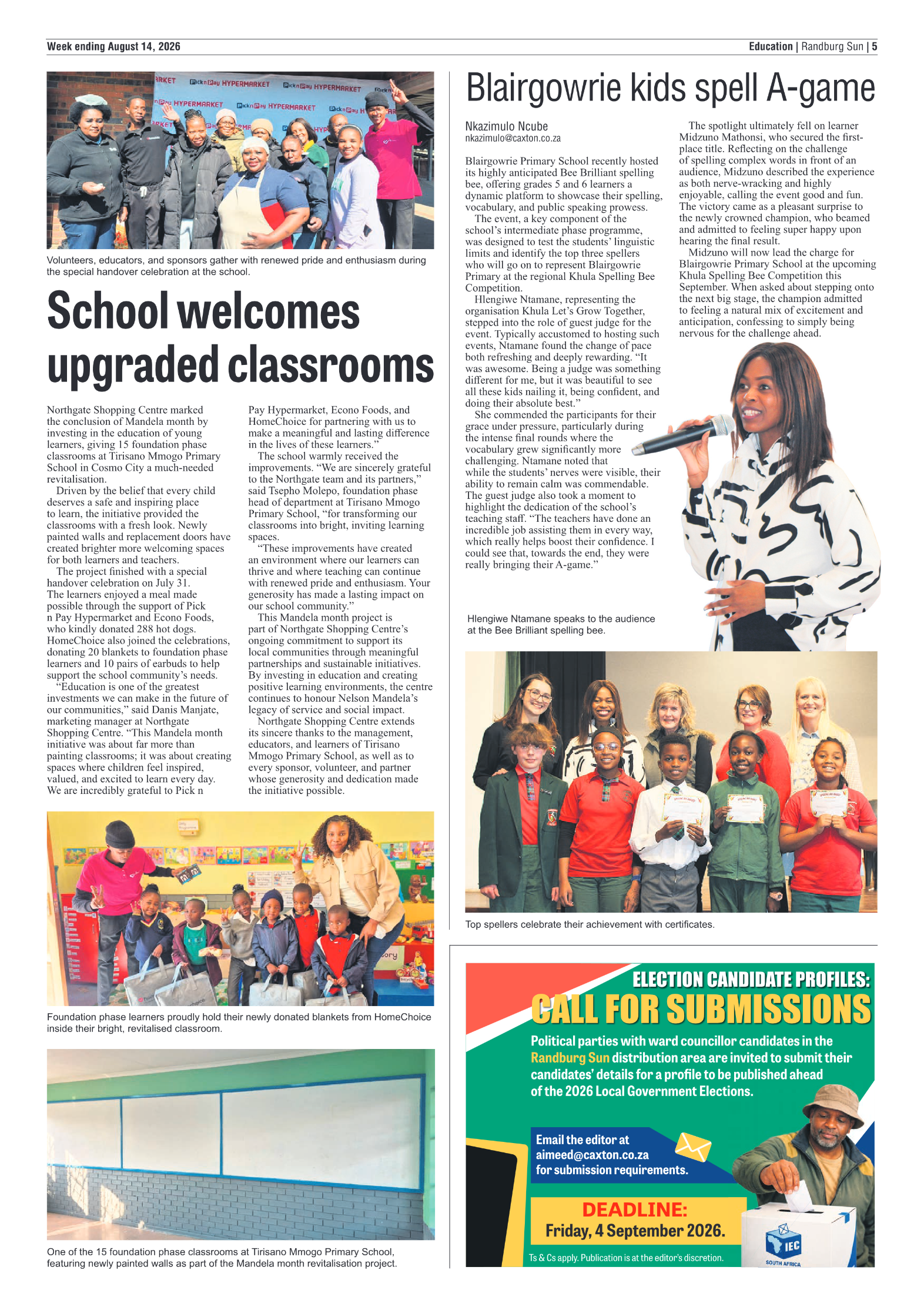 Randburg Sun 14 August 2026 page 5