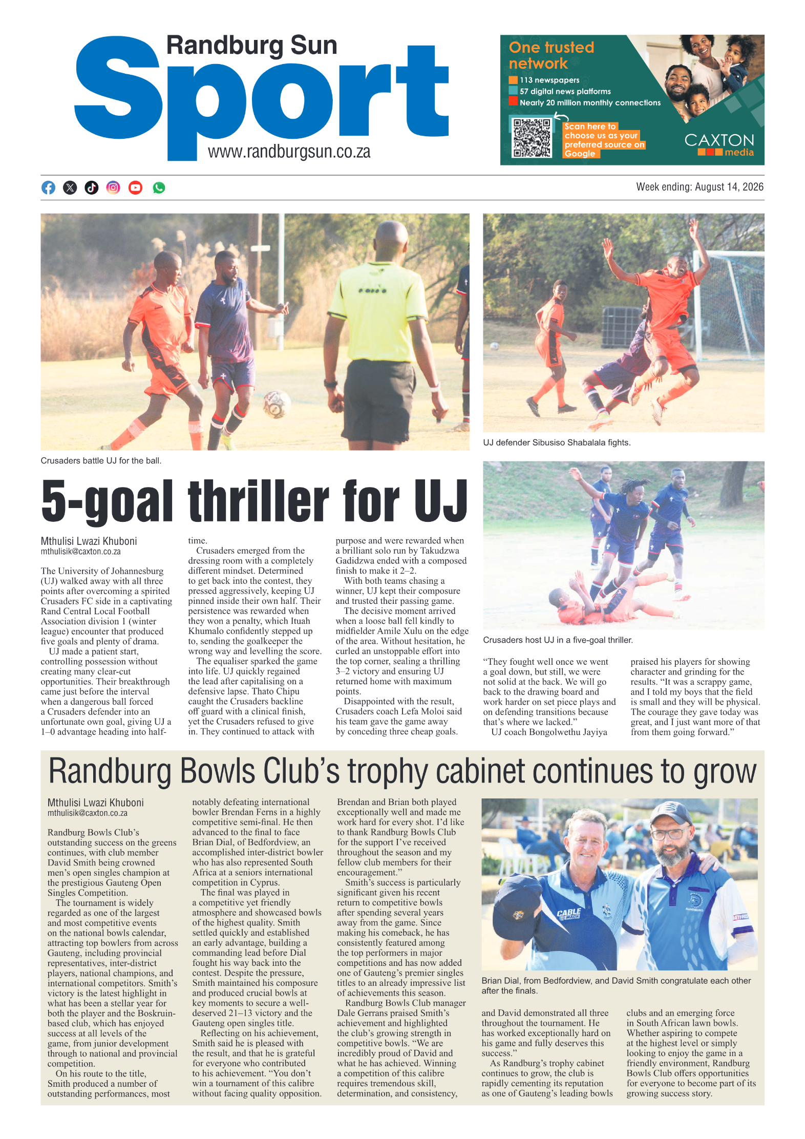 Randburg Sun 14 August 2026 page 8