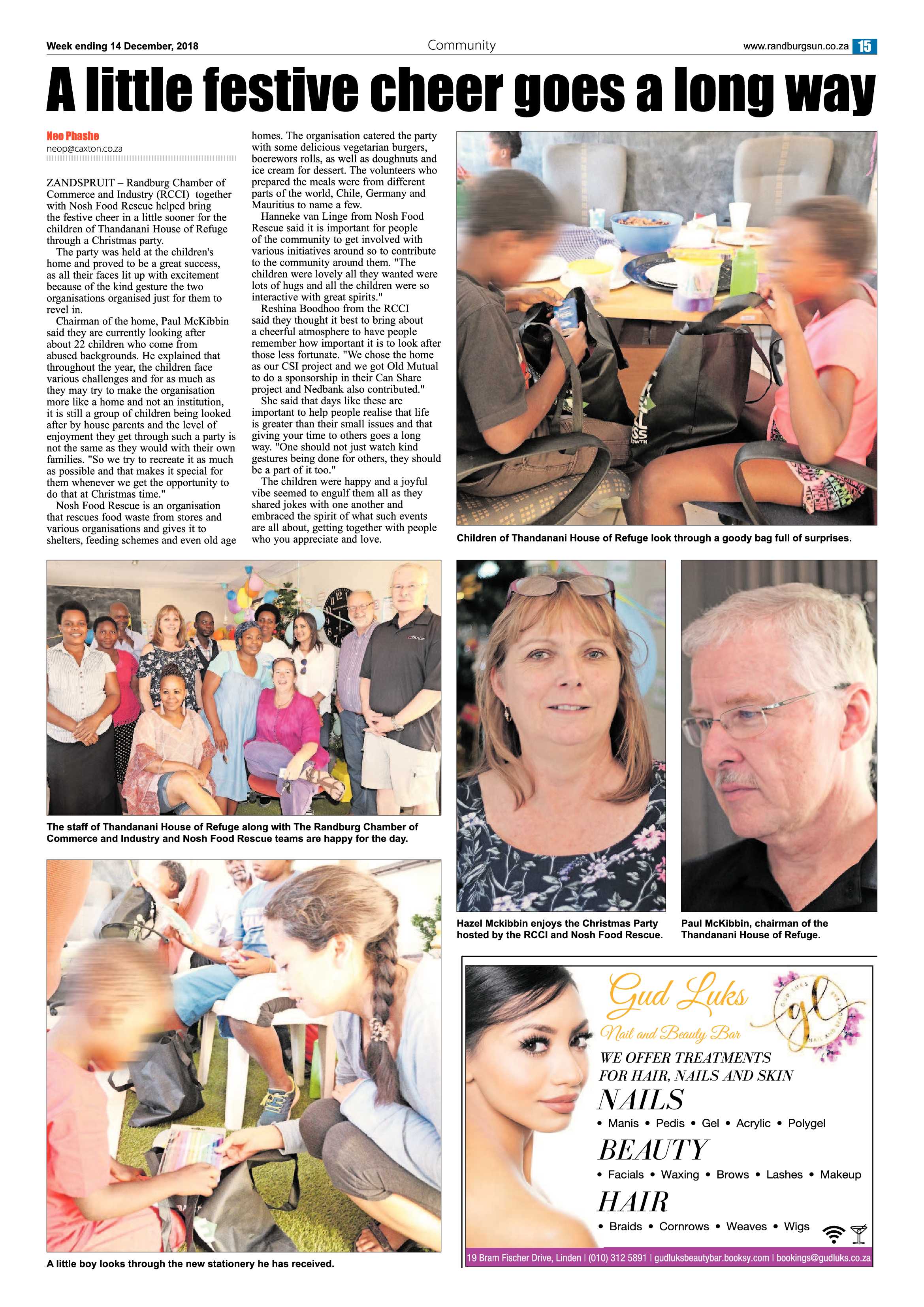 Randburg Sun 14 December 2018 page 15