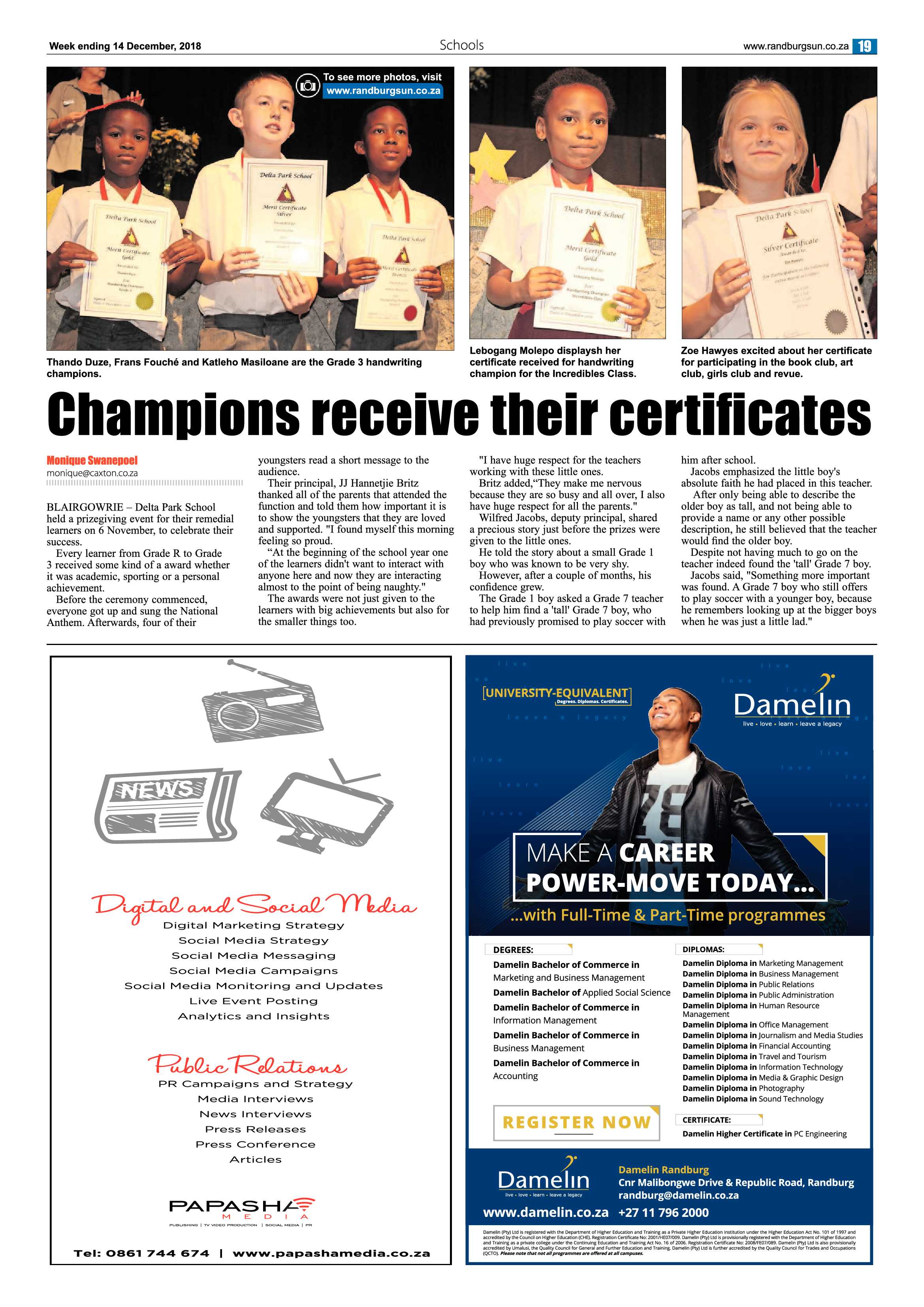 Randburg Sun 14 December 2018 page 19