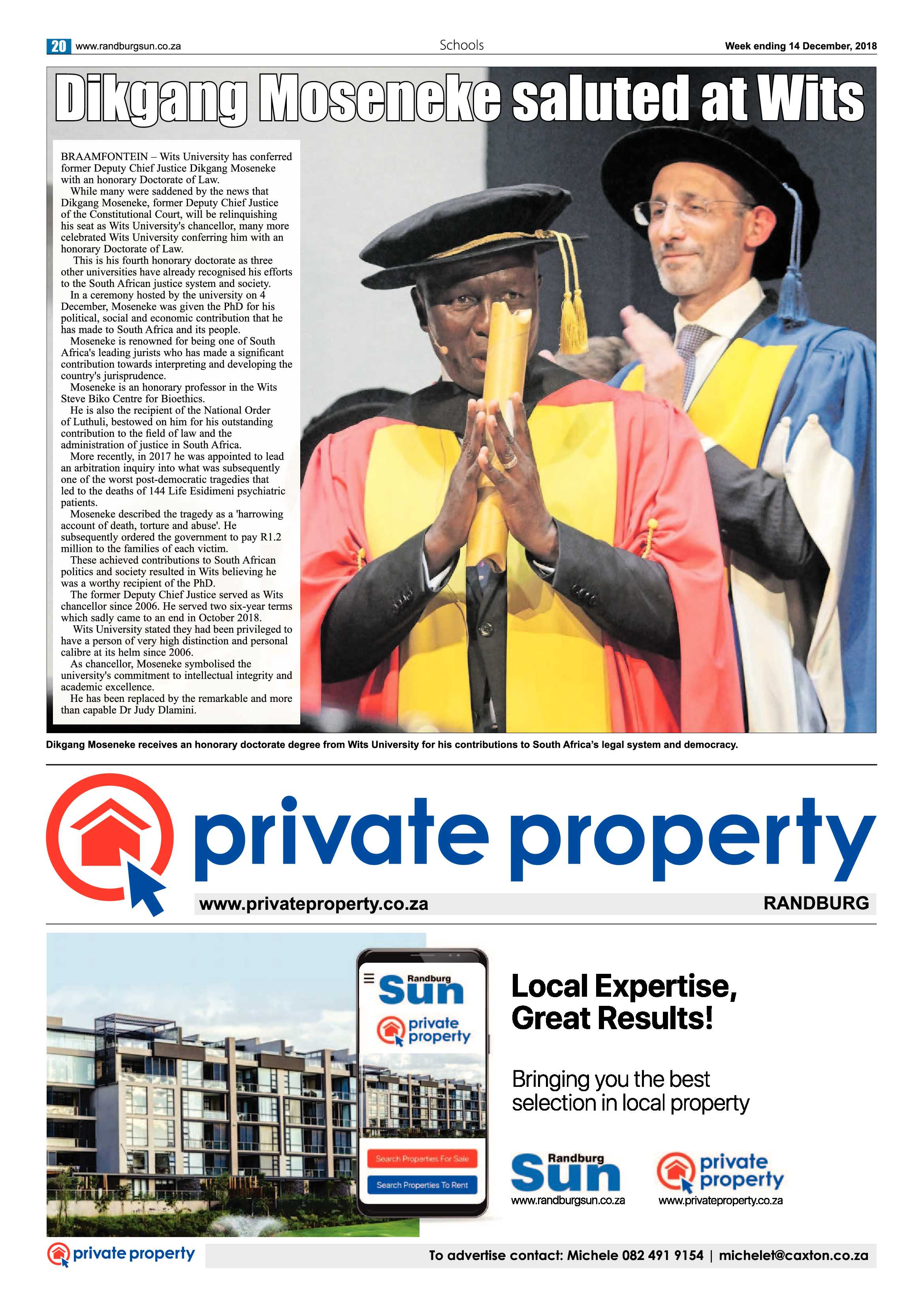 Randburg Sun 14 December 2018 page 20