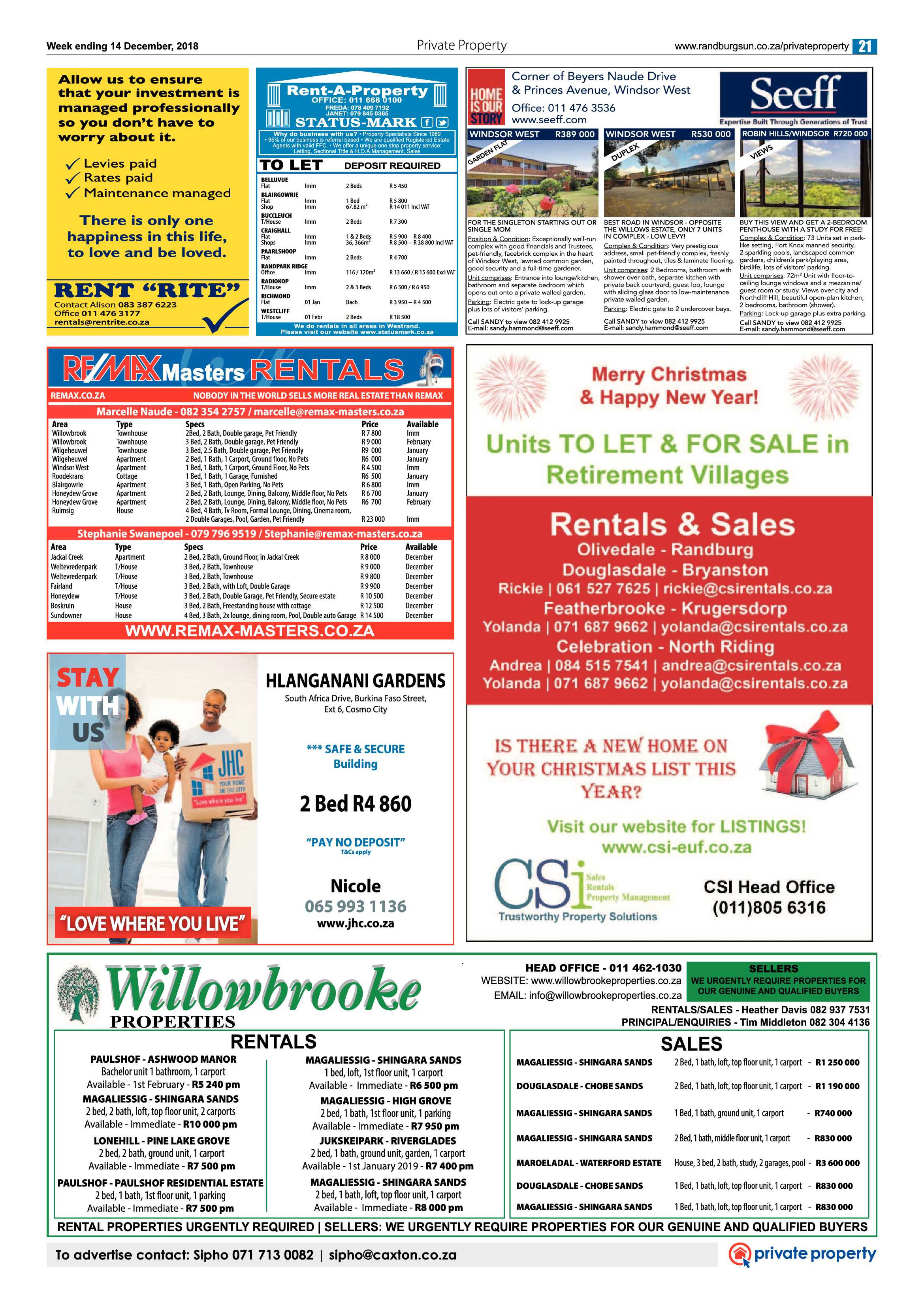 Randburg Sun 14 December 2018 page 21
