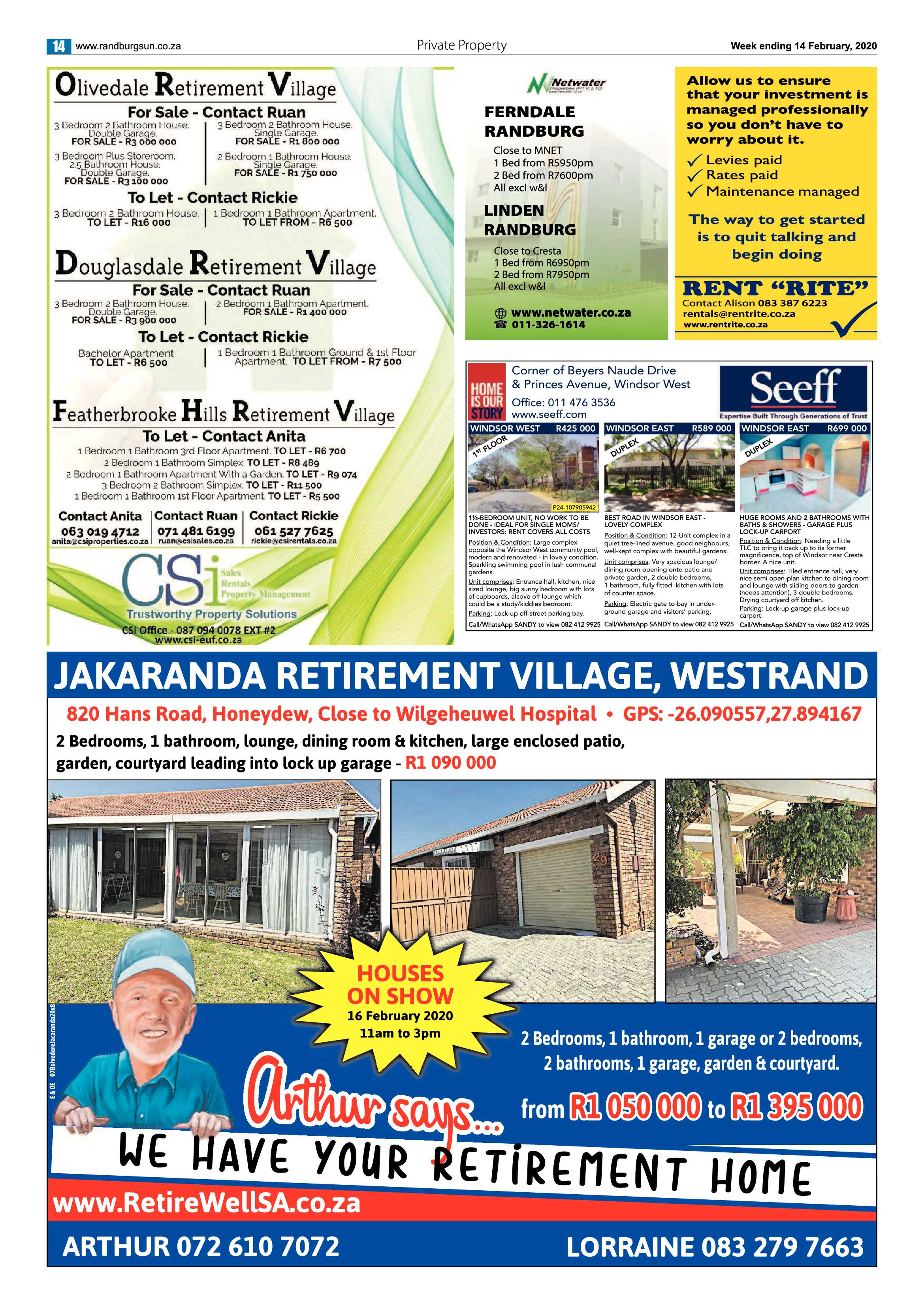 Randburg Sun 14 February 2020 page 14