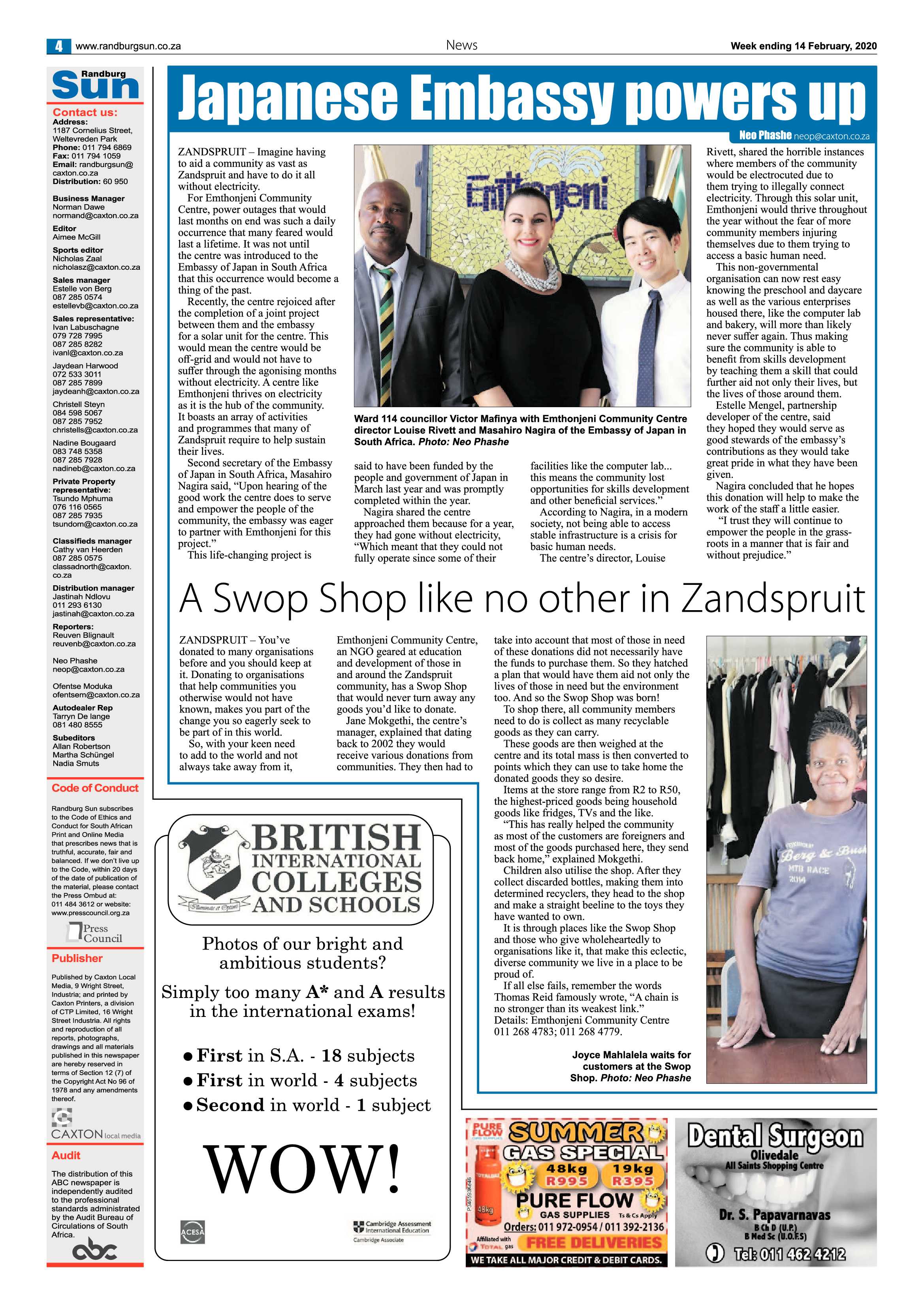 Randburg Sun 14 February 2020 page 4