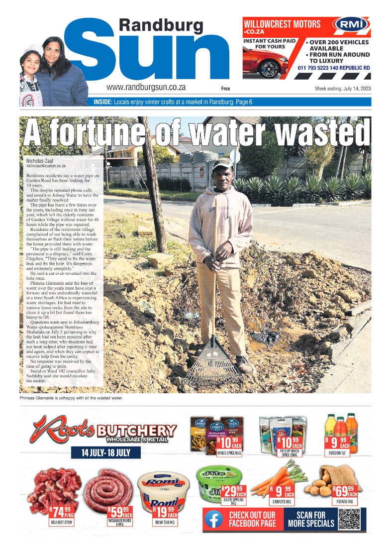 Randburg Sun 14 July 2023 page 1