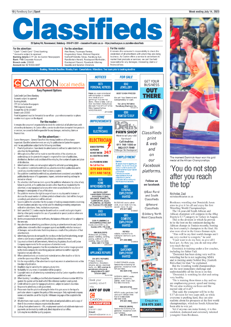 Randburg Sun 14 July 2023 page 10