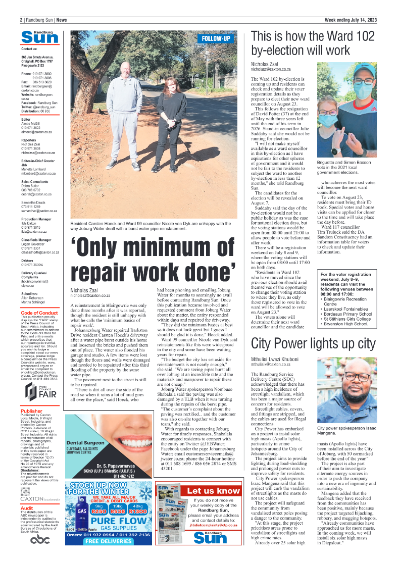Randburg Sun 14 July 2023 page 2