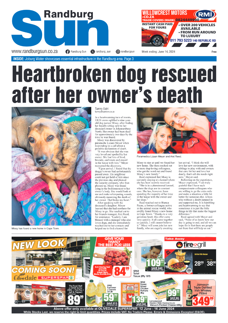 Randburg Sun 14 June 2024 page 1