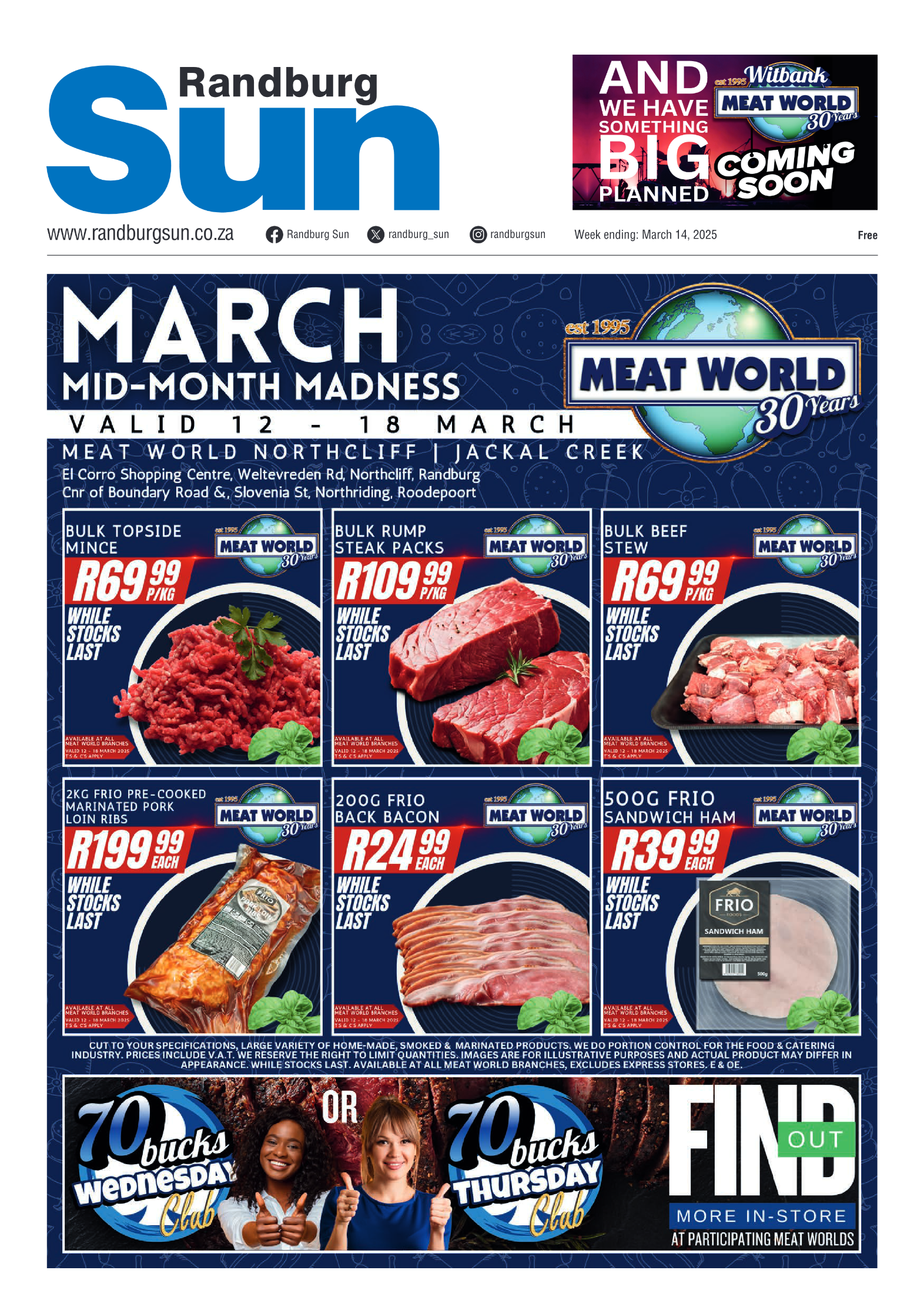 Randburg Sun 14 March 2025 page 1