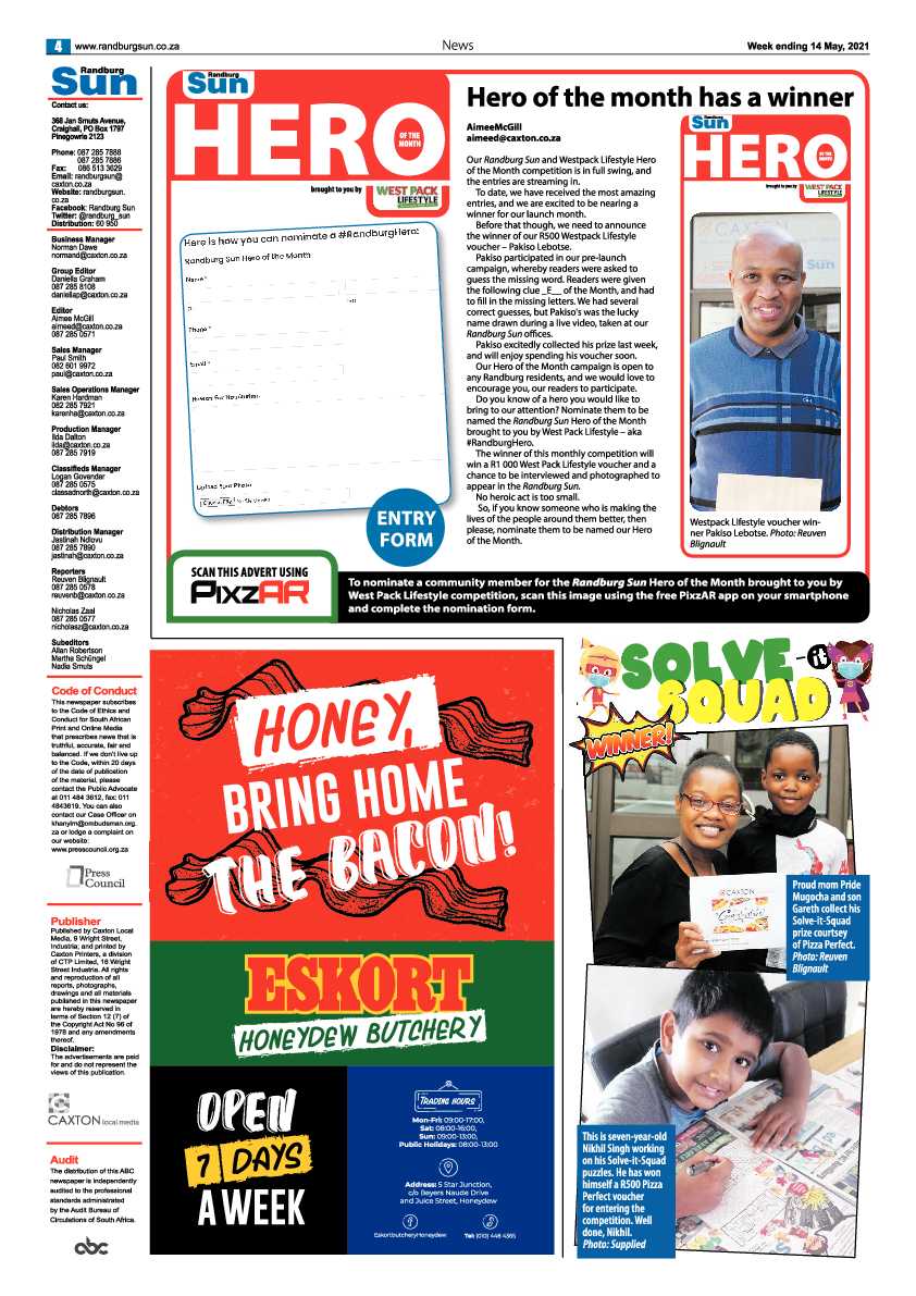 Randburg Sun 14 May 2021 page 4