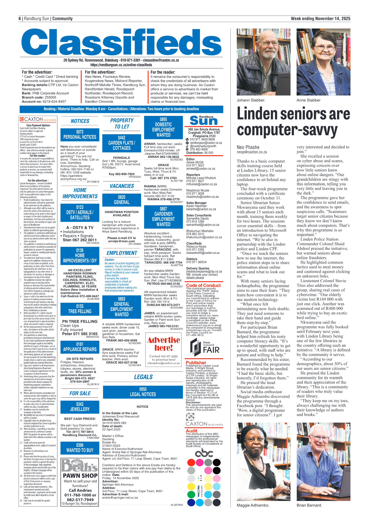 Randburg Sun 14 November 2025 page 8