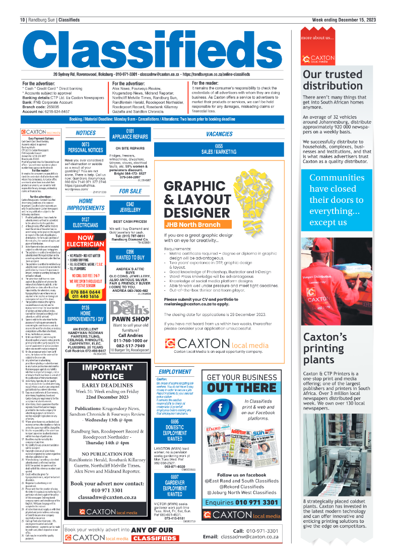 Randburg Sun 15 December 2023 page 10