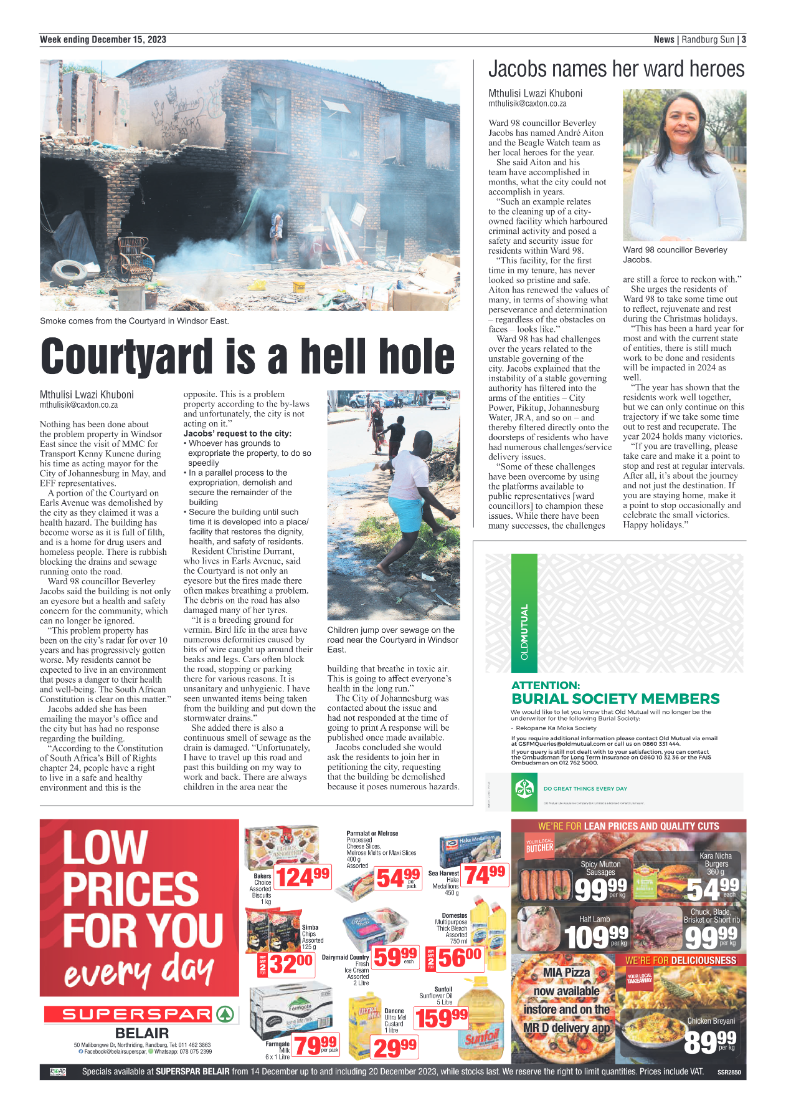 Randburg Sun 15 December 2023 page 3