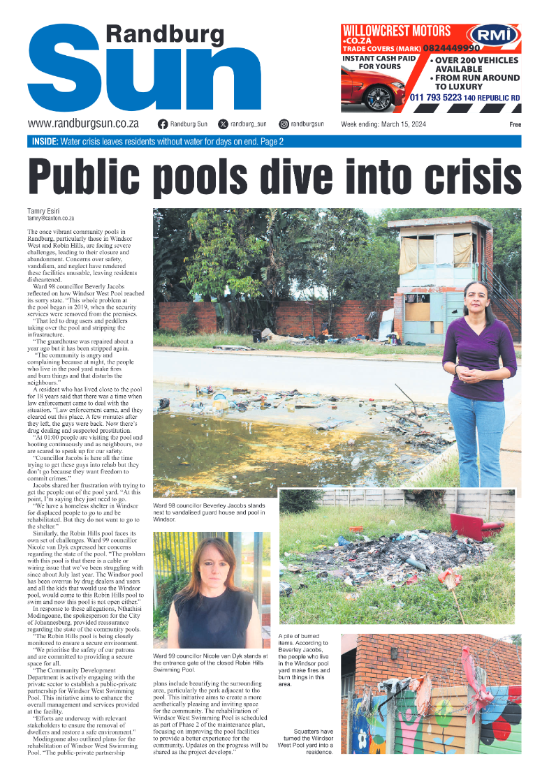 Randburg Sun 15 March 2024 page 1