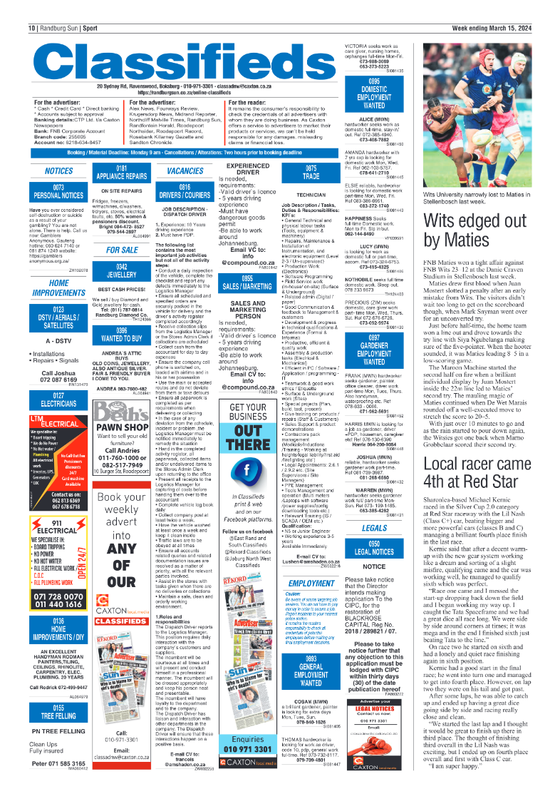 Randburg Sun 15 March 2024 page 10