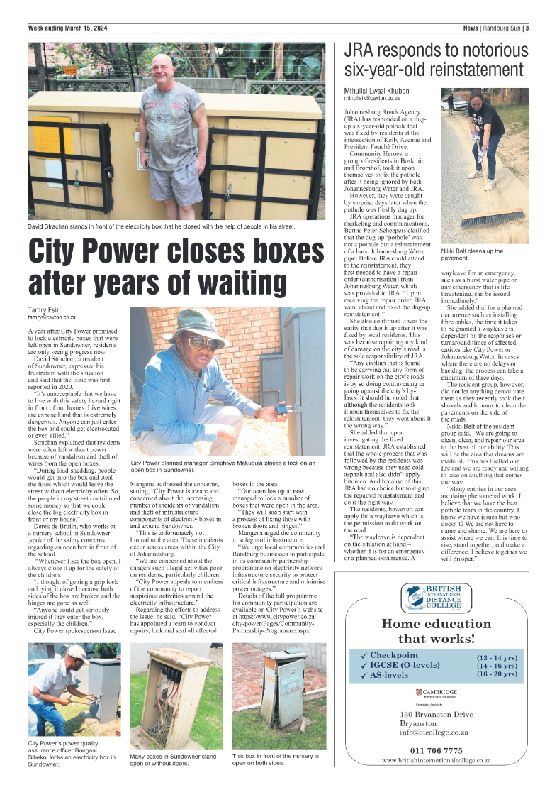 Randburg Sun 15 March 2024 page 3