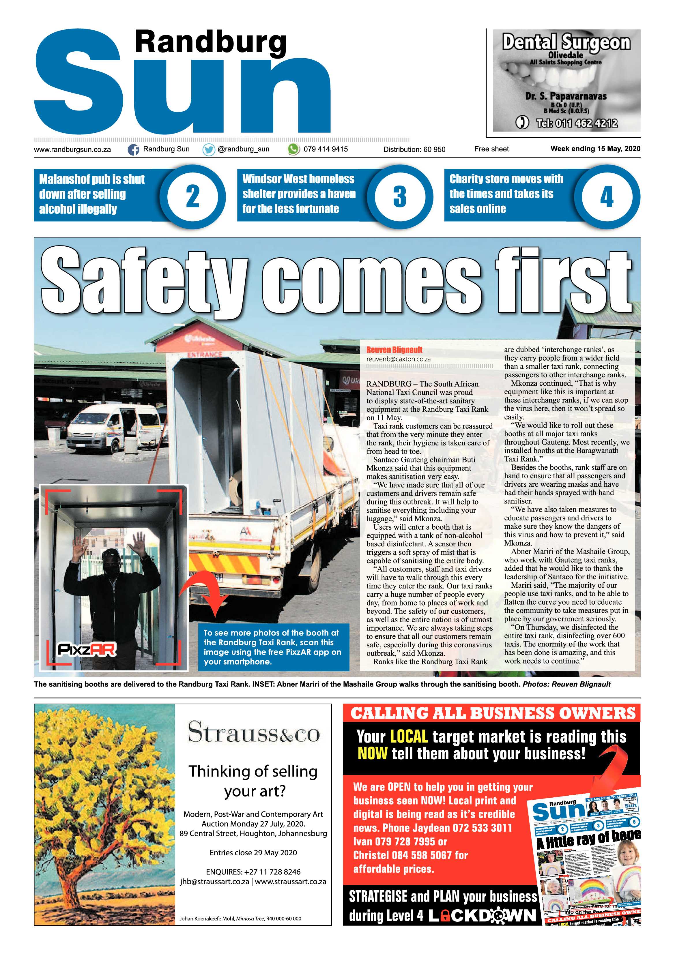 Randburg Sun 15 May 2020 page 1