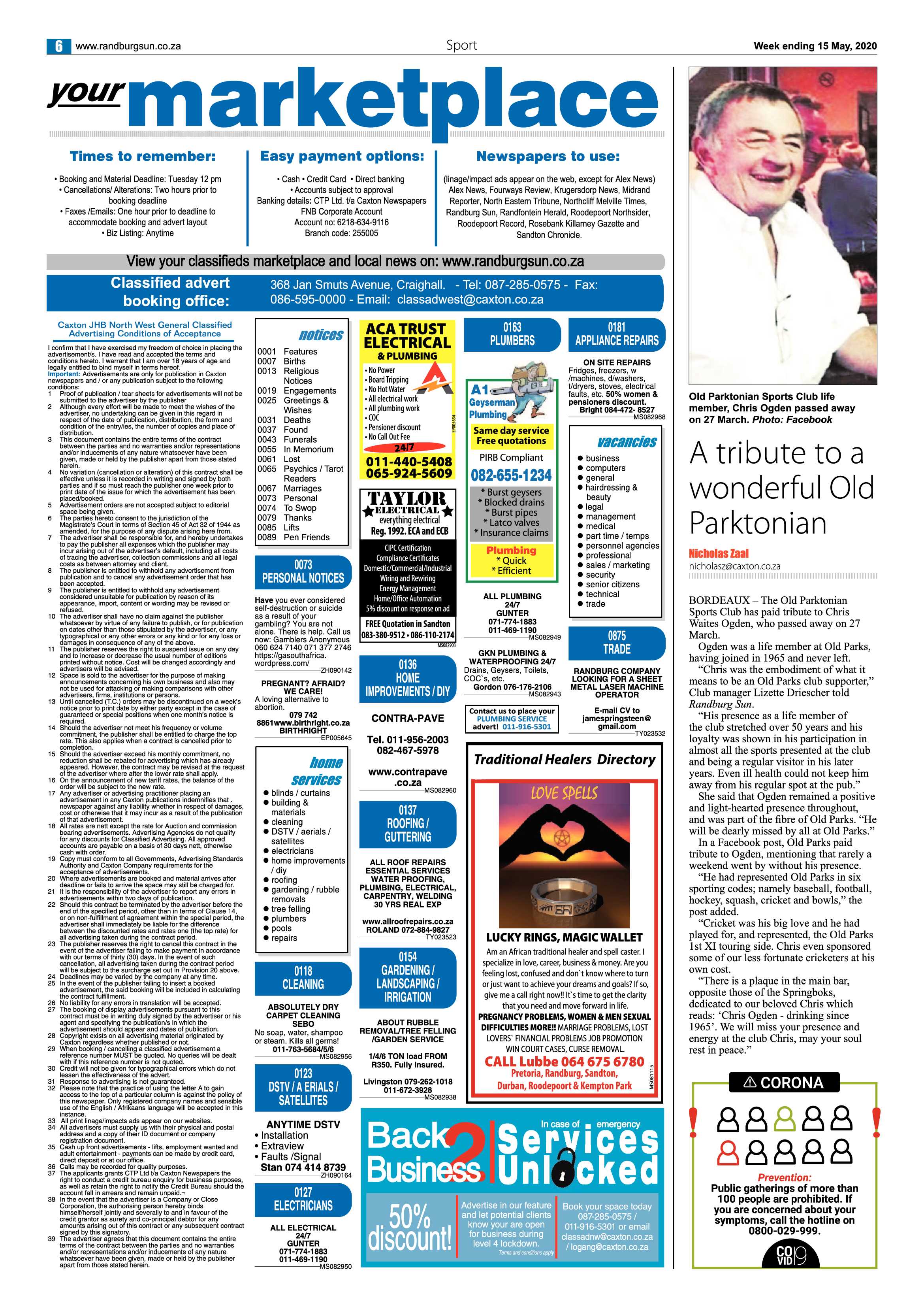 Randburg Sun 15 May 2020 page 6
