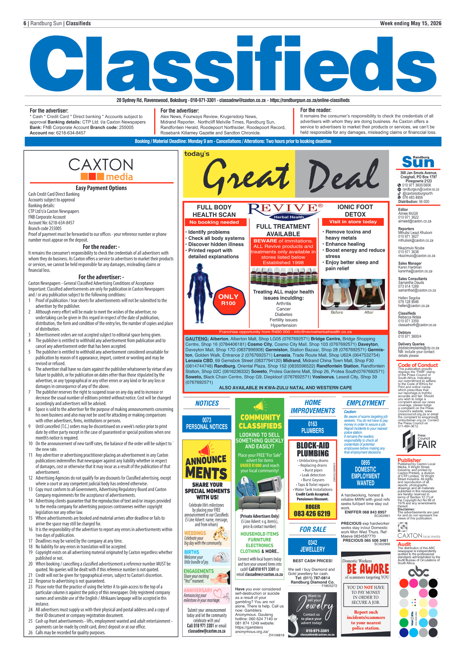 Randburg Sun 15 May 2026 page 8