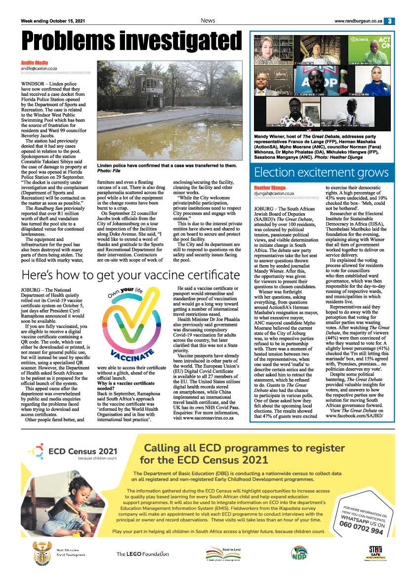 Randburg Sun 15 October 2021 page 3