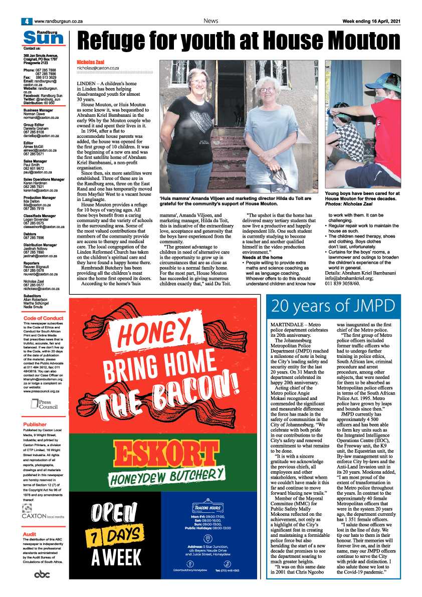 Randburg Sun 16 April 2021 page 4