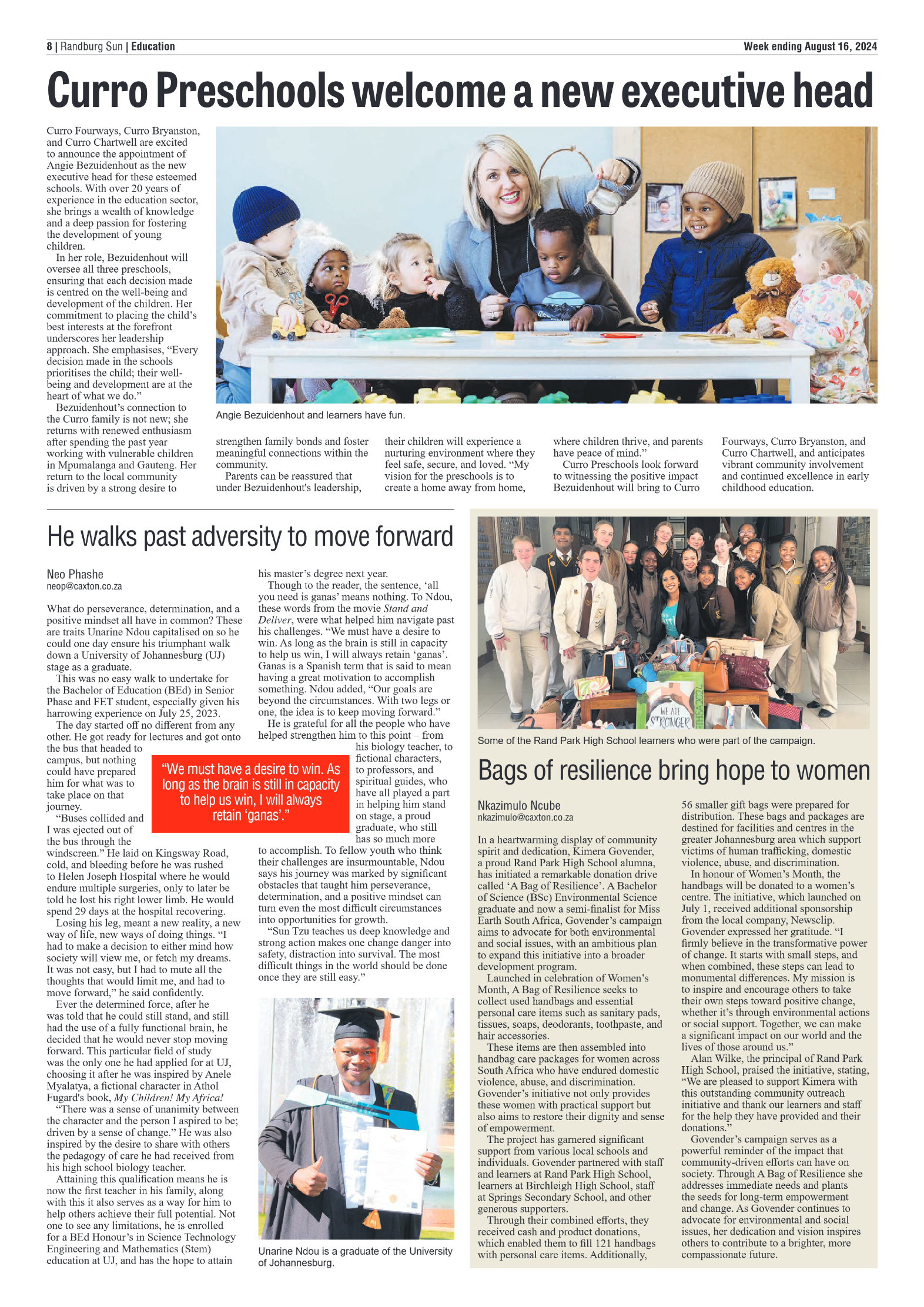 Randburg Sun 16 August 2024 page 8
