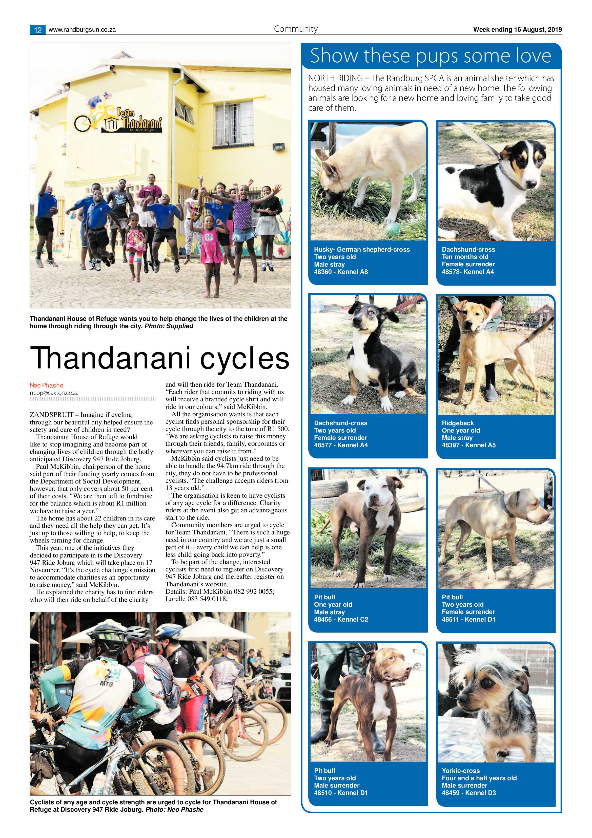 Randburg Sun 16 August, 2019 page 12