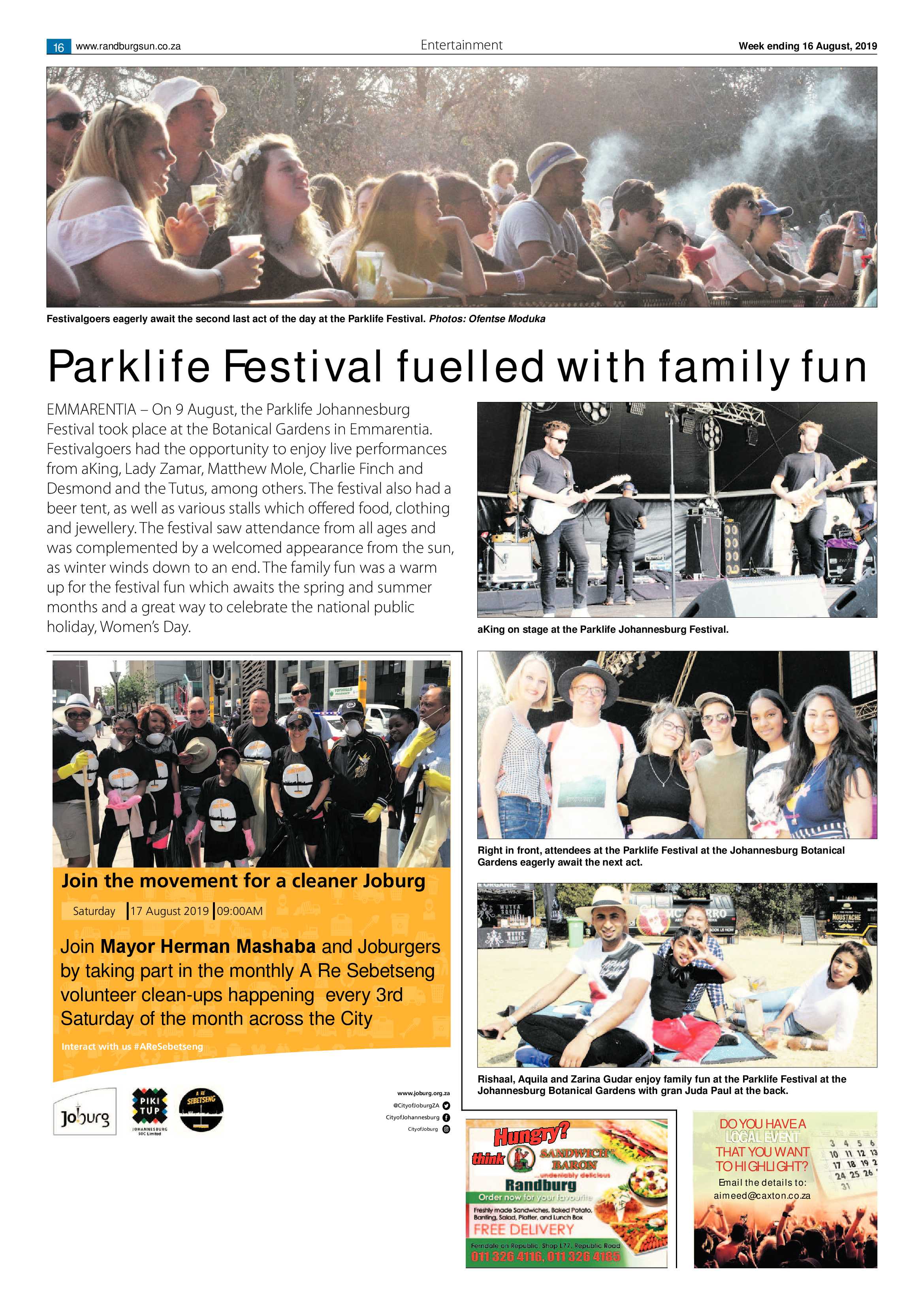 Randburg Sun 16 August, 2019 page 16