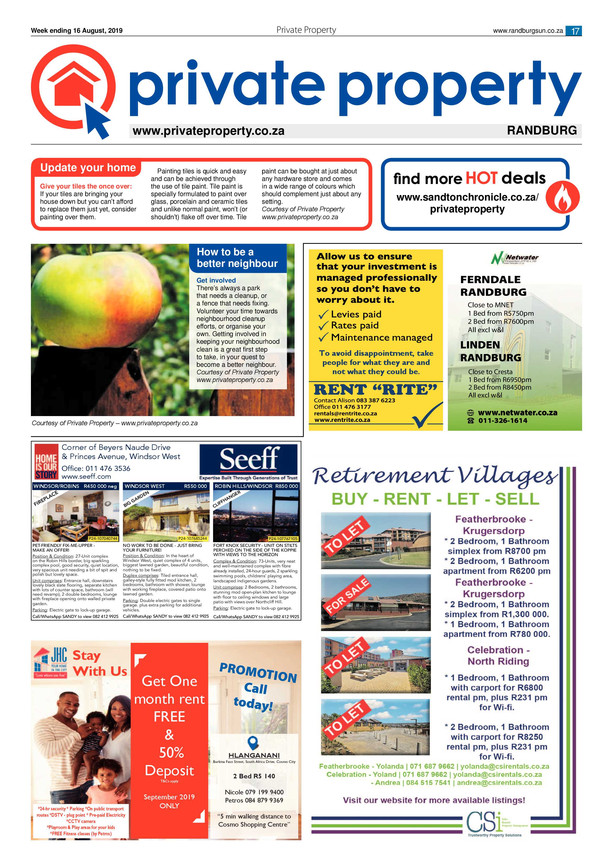 Randburg Sun 16 August, 2019 page 17
