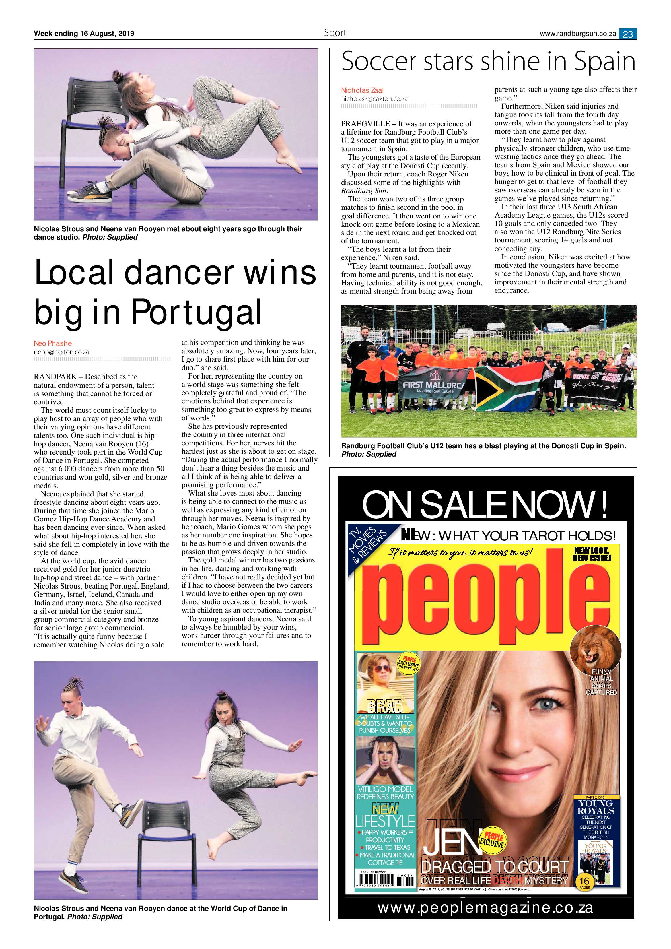 Randburg Sun 16 August, 2019 page 23