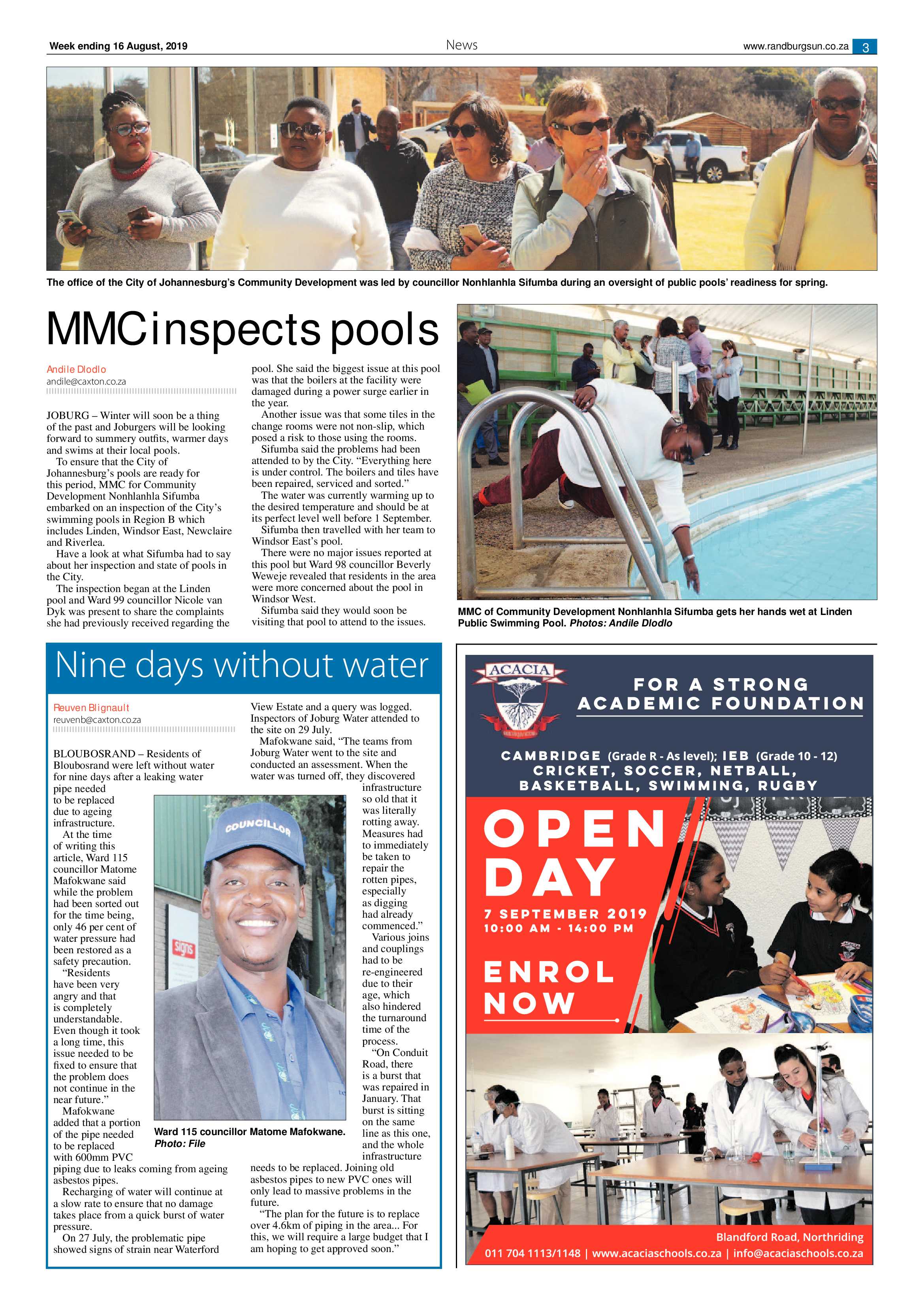 Randburg Sun 16 August, 2019 page 3