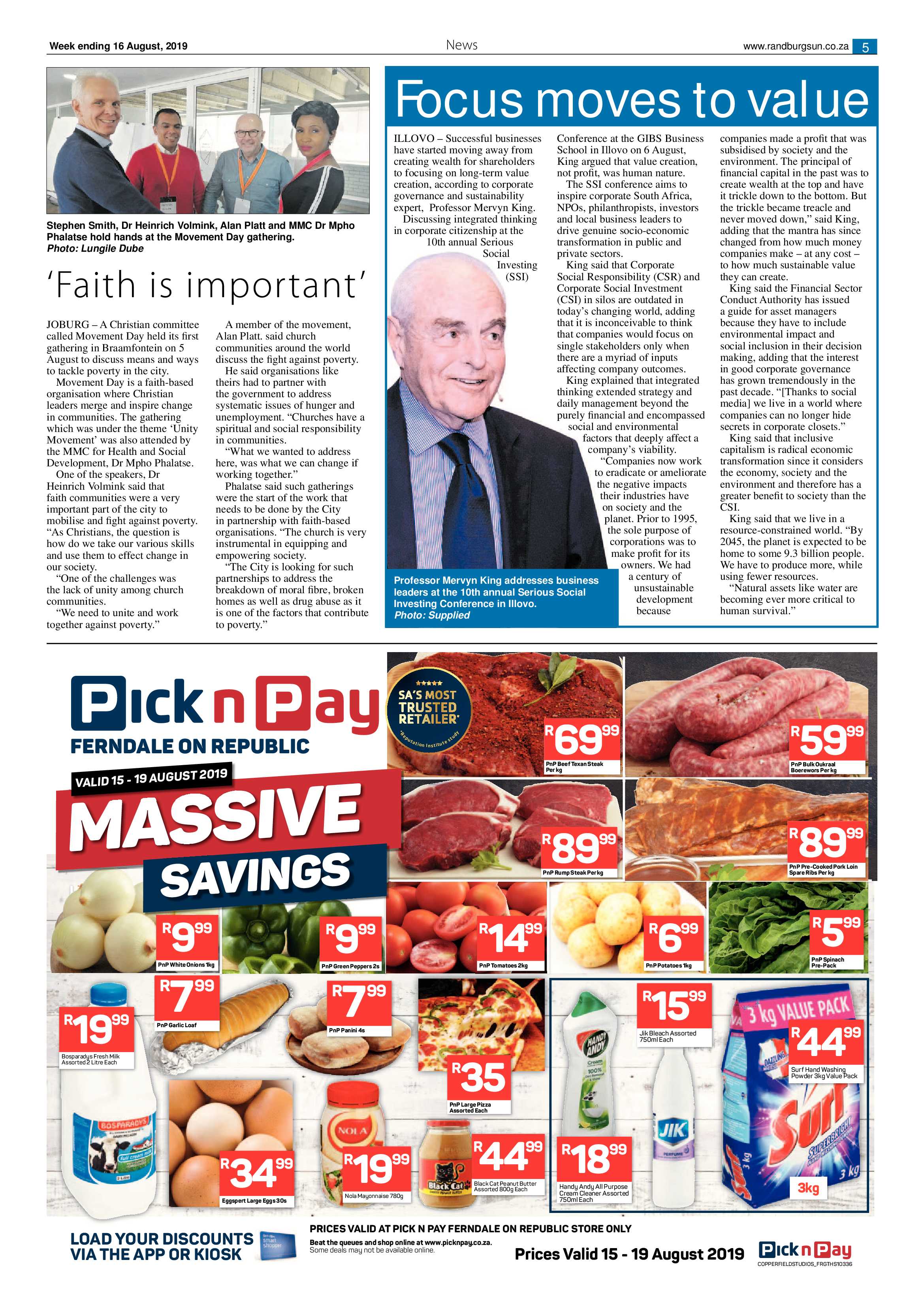 Randburg Sun 16 August, 2019 page 5