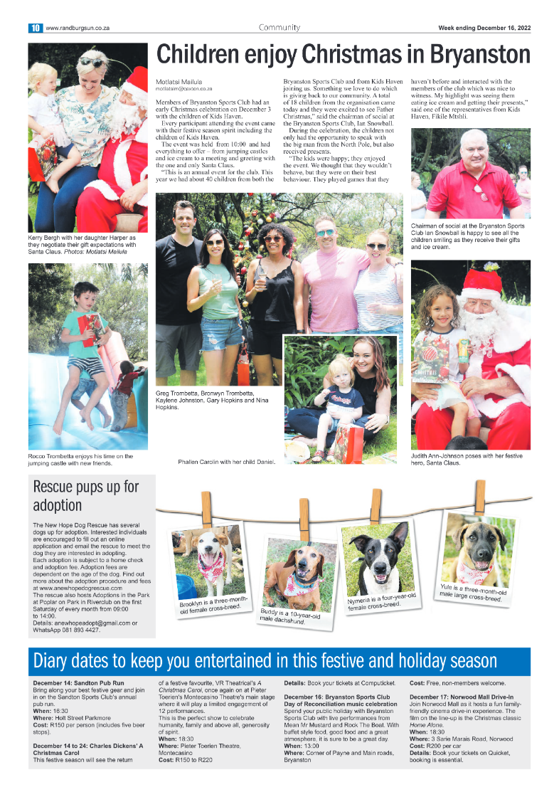 Randburg Sun 16 Dec 2022 page 10